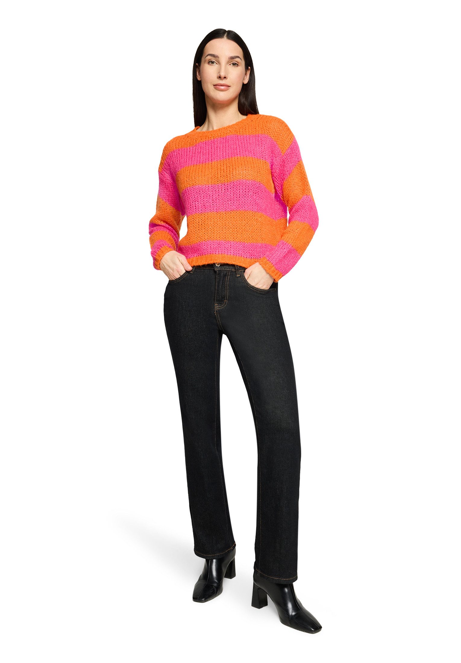 Strickpullover Damen mit Rundhalsausschnitt