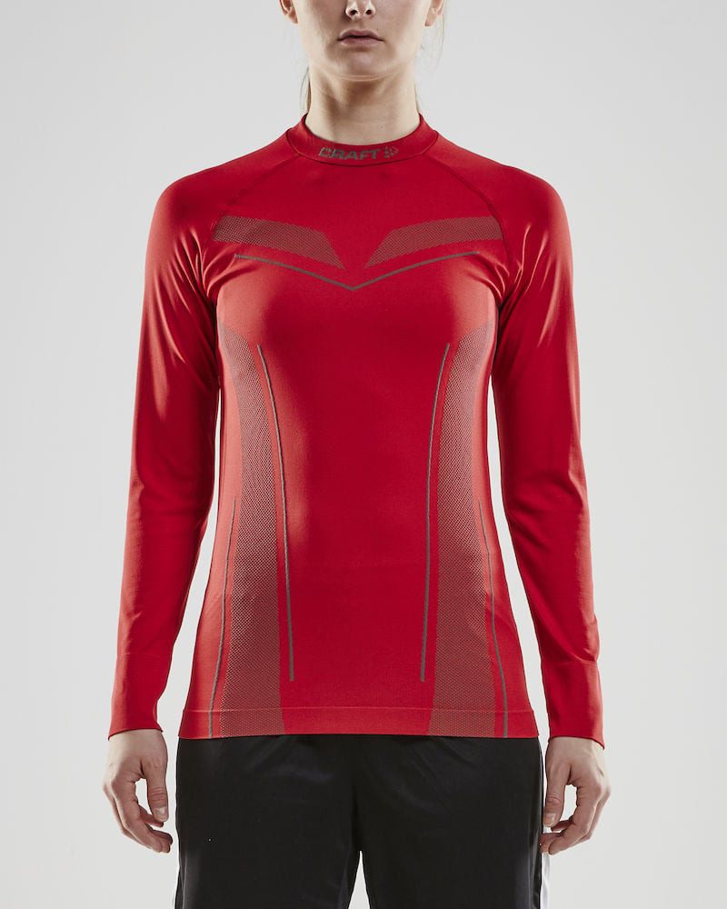Craft Langarmshirt Pro Control Seamless (nahtlos) Unterwäsche rot Damen