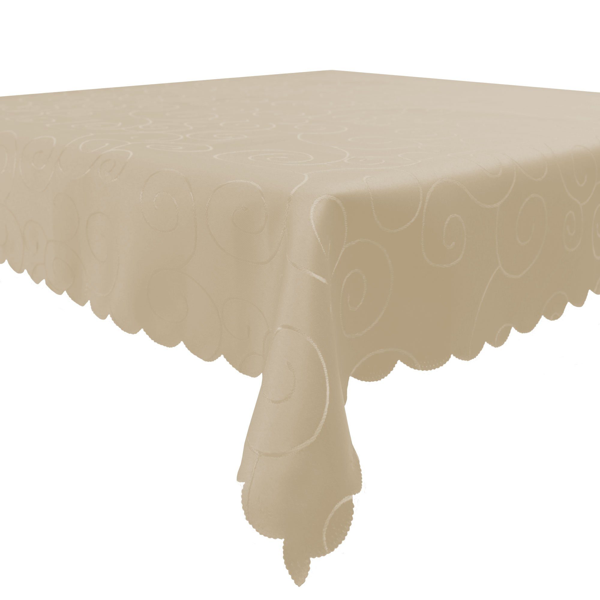 Haus und Deko Tischdecke Tischdecke Damast Ornamente eckig Circle Struktur günstig online kaufen