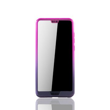 König Design Handyhülle Huawei P20, Huawei P20 Handyhülle 360 Grad Schutz Full Cover Mehrfarbig