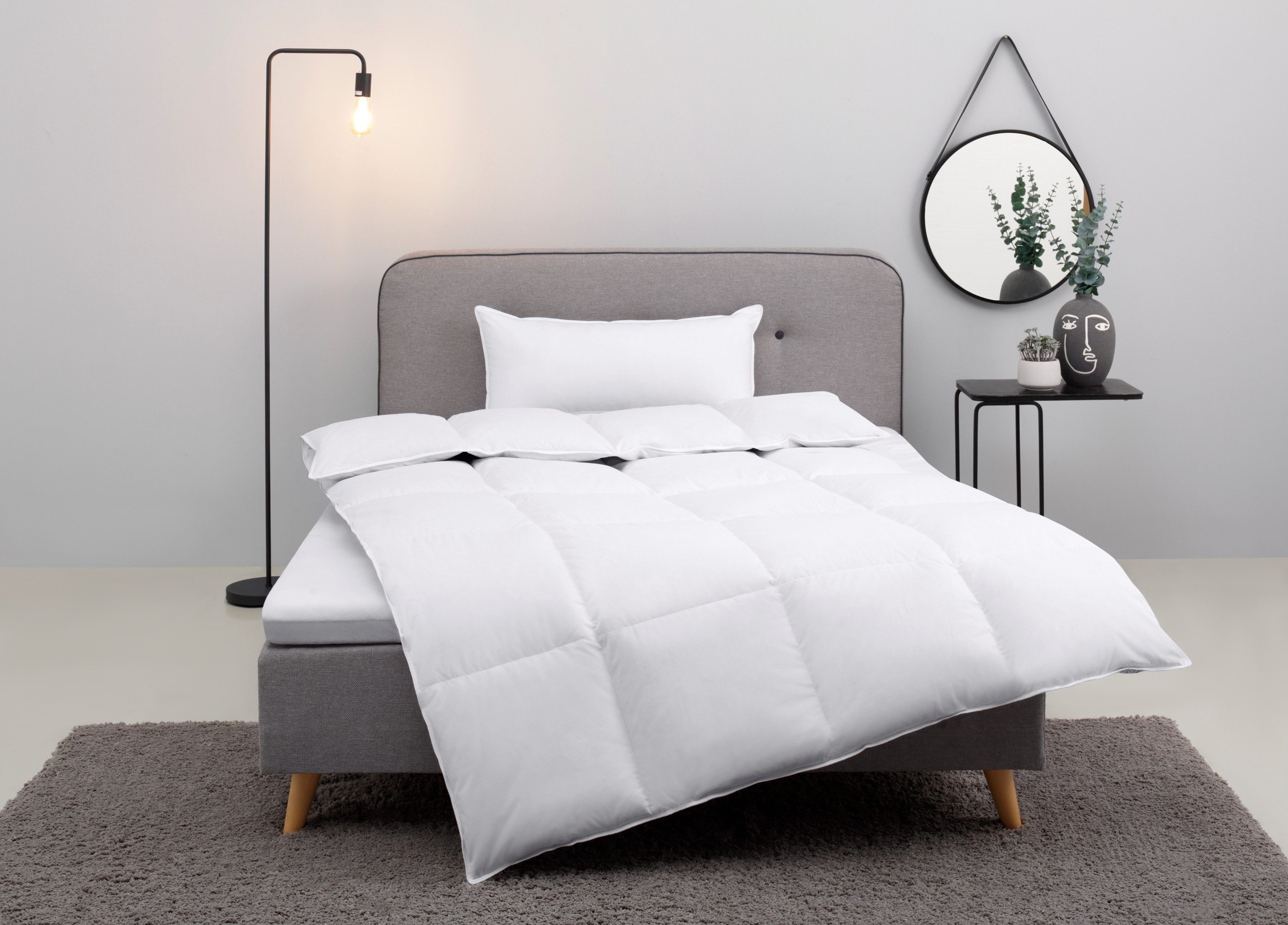 my home Daunenbettdecke + Kopfkissen Cavanelle günstig online kaufen