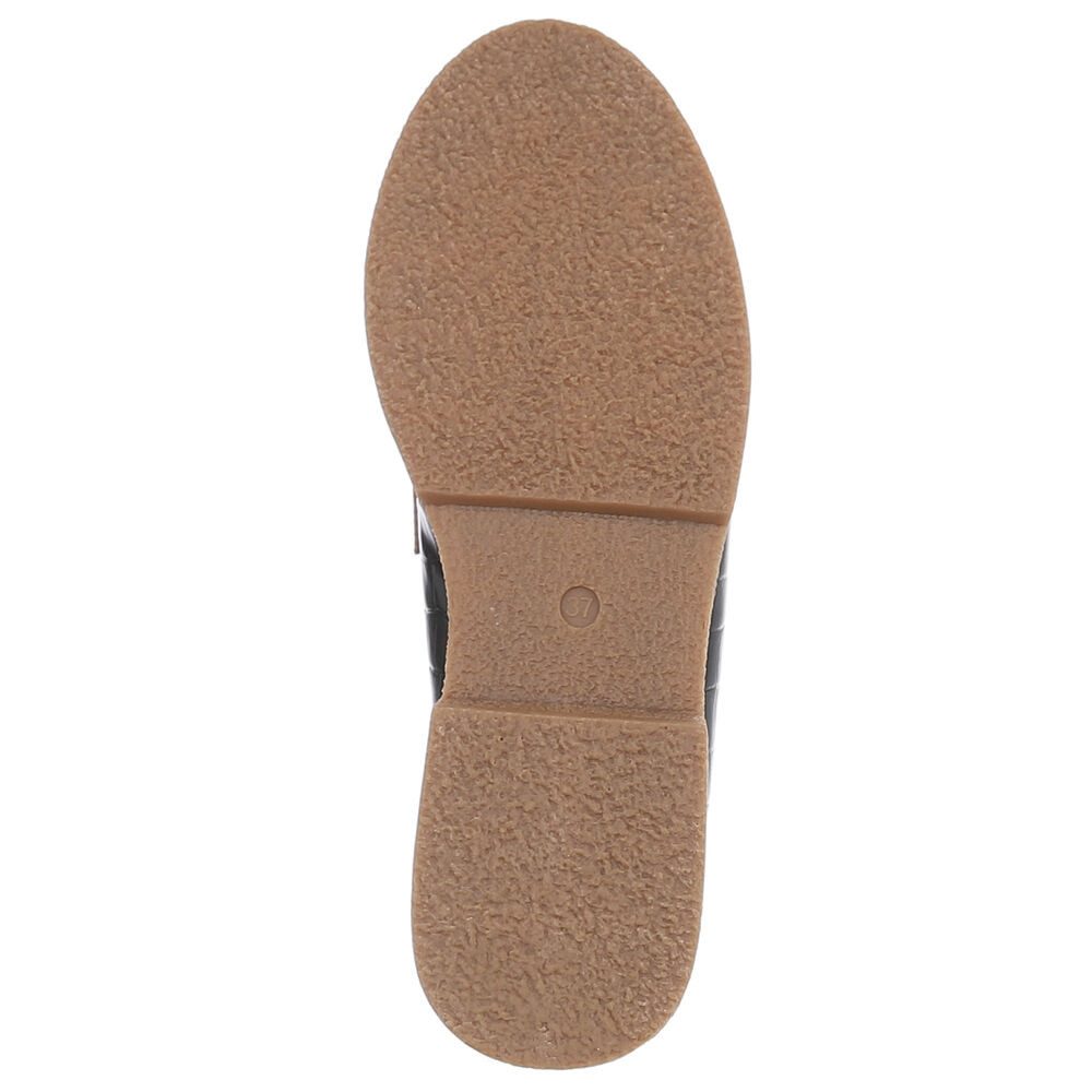 Ital-Design Elegante Damenkomfort-Schuhe mit Riemen für alle Anlässe Slipper (90169312) Blockabsatz Mokassins in Braun
