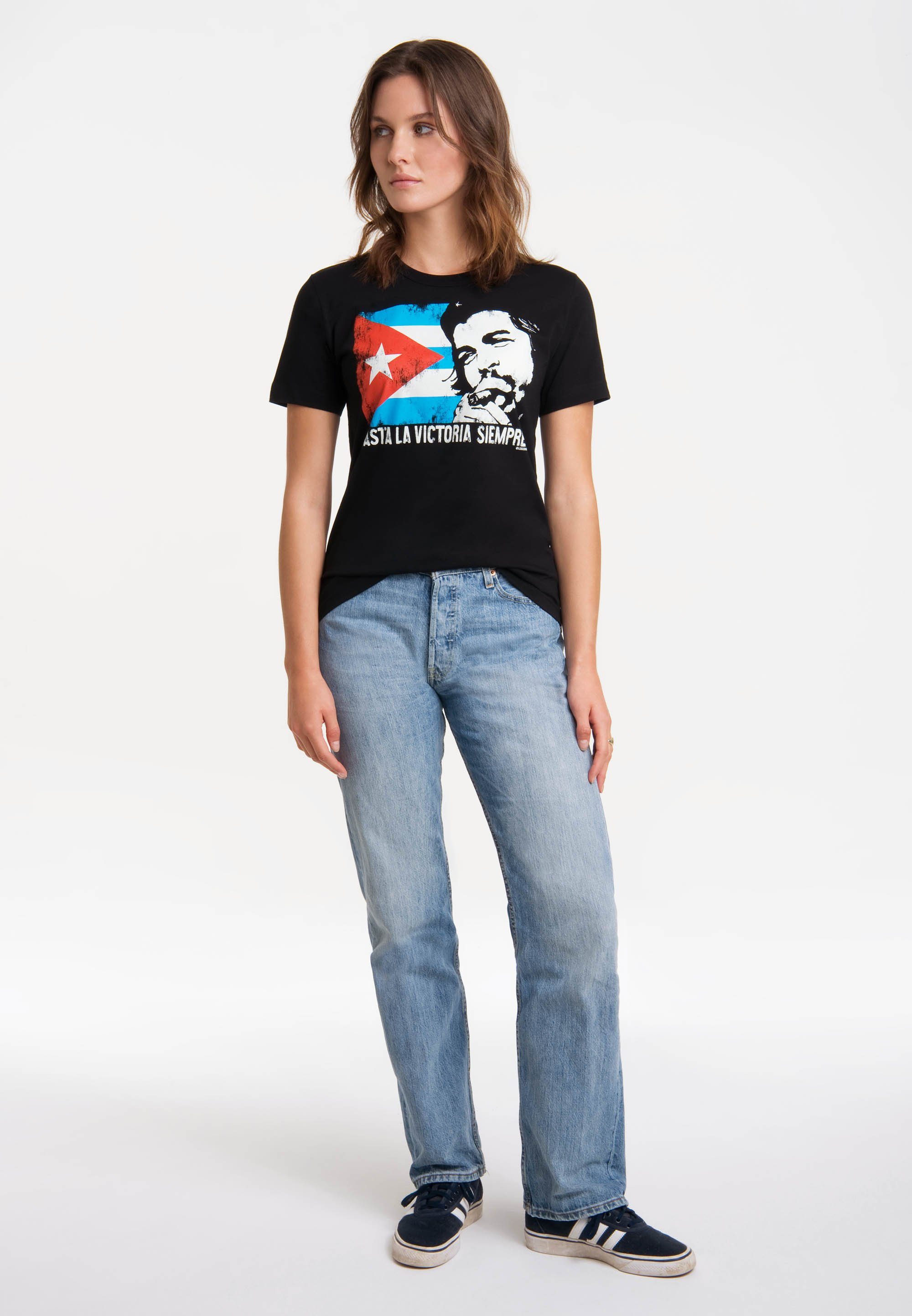 LOGOSHIRT T-Shirt Che Guevara - Cuban Flag mit lizenziertem Print – Bild 2 von 4