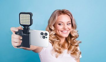 DigiPower Kameragriff mit Fernbedienung, Handyhalterung und Mini-Stativ Smartphone-Halterung