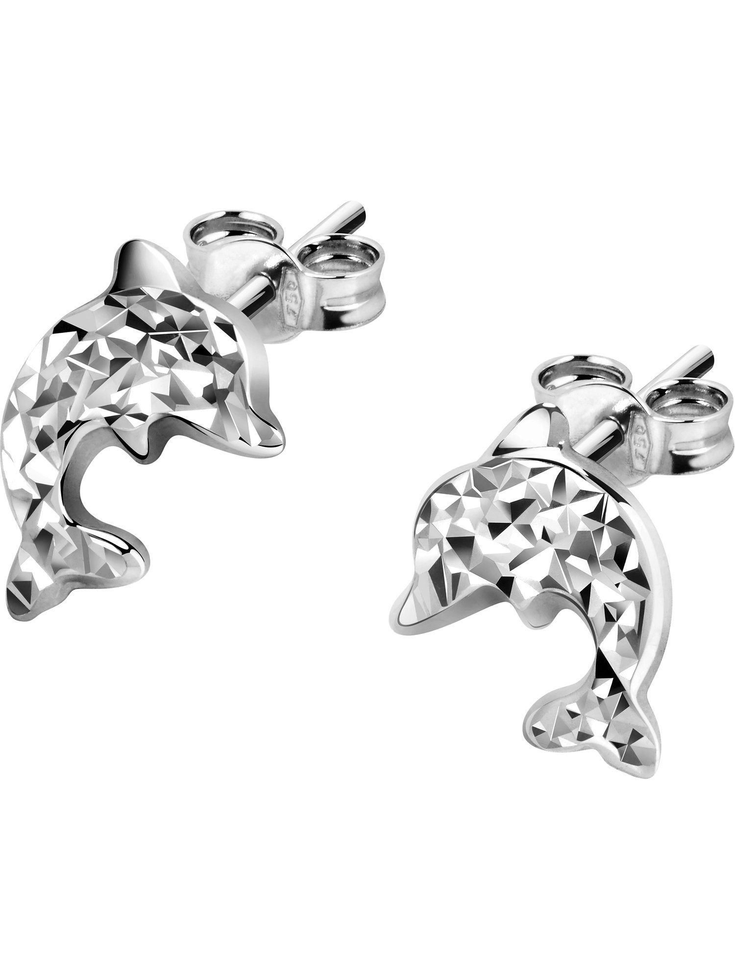 Paar Ohrstecker CHRIST Damen-Ohrstecker 585er Weißgold Delfin