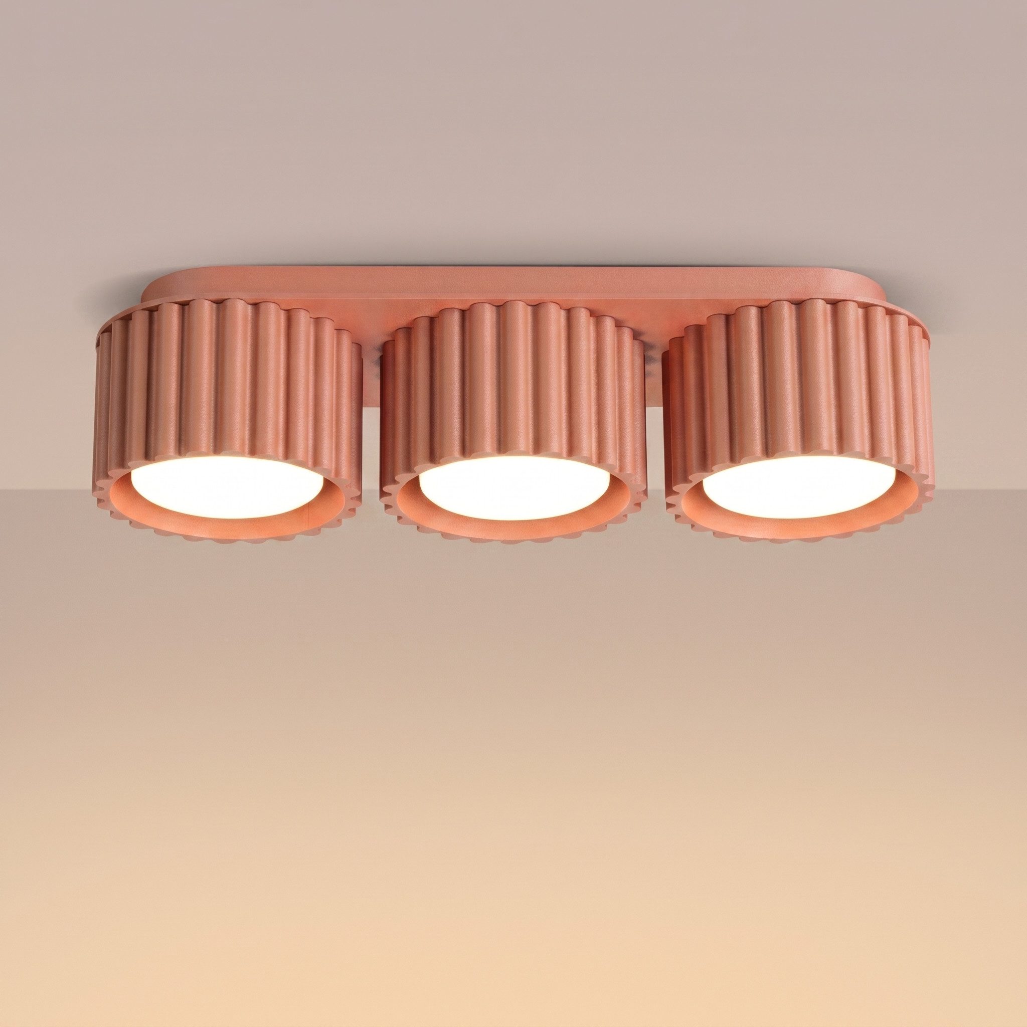 SOLLUX lighting Deckenleuchte Plafond AURA 3 apricot Gx53, Nicht enthalten