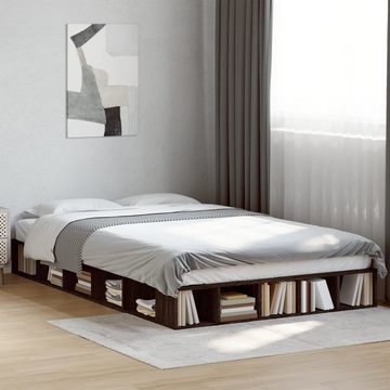 vidaXL Bett Bettgestell Braun Eichen-Optik 120x190 cm Holzwerkstoff