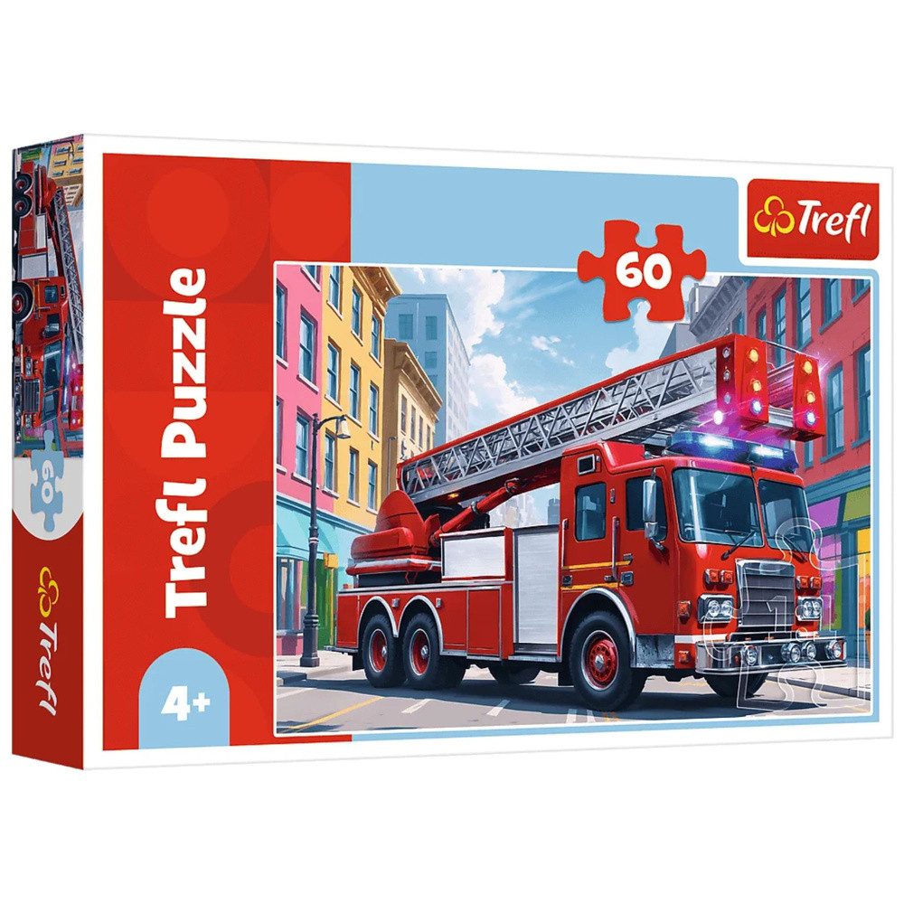 Trefl Puzzle Kinderpuzzle Legespiel Fahrzeugmotiv, 60 Puzzleteile, 60 Teile, kalandriertes Papier, Bild 33 x 22 cm