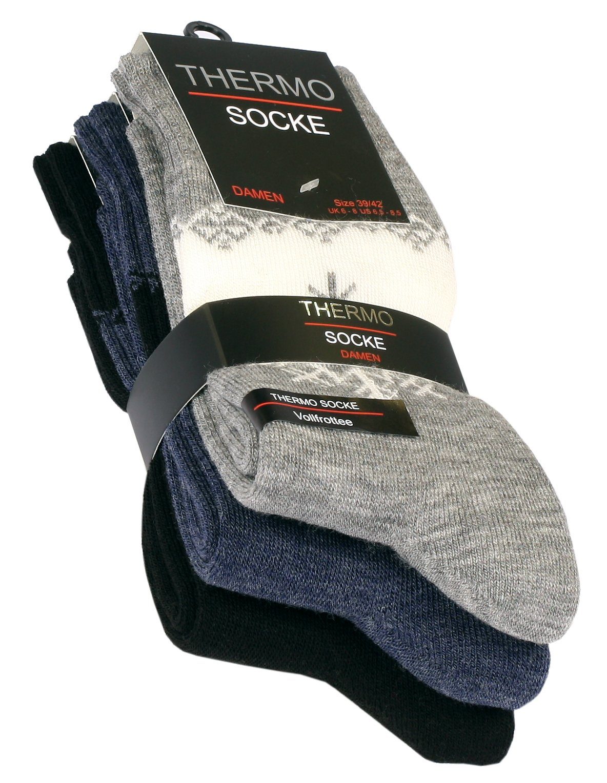 Thermosocken Cotton mit Innenfrottee (3-Paar) Prime®