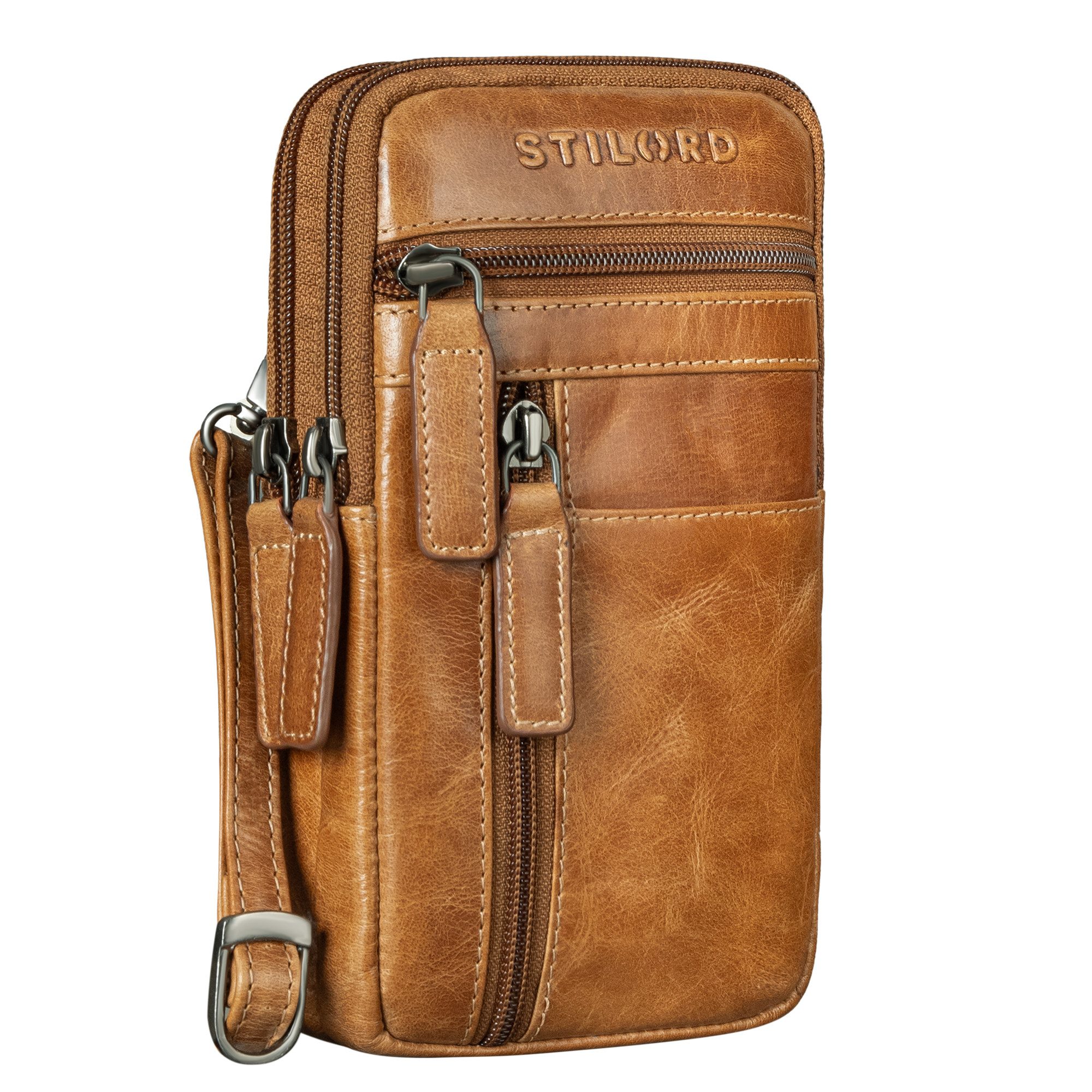 STILORD Handtasche "Asher" Leder Brustbeutel Herren Vintage Gürteltasche zu günstig online kaufen