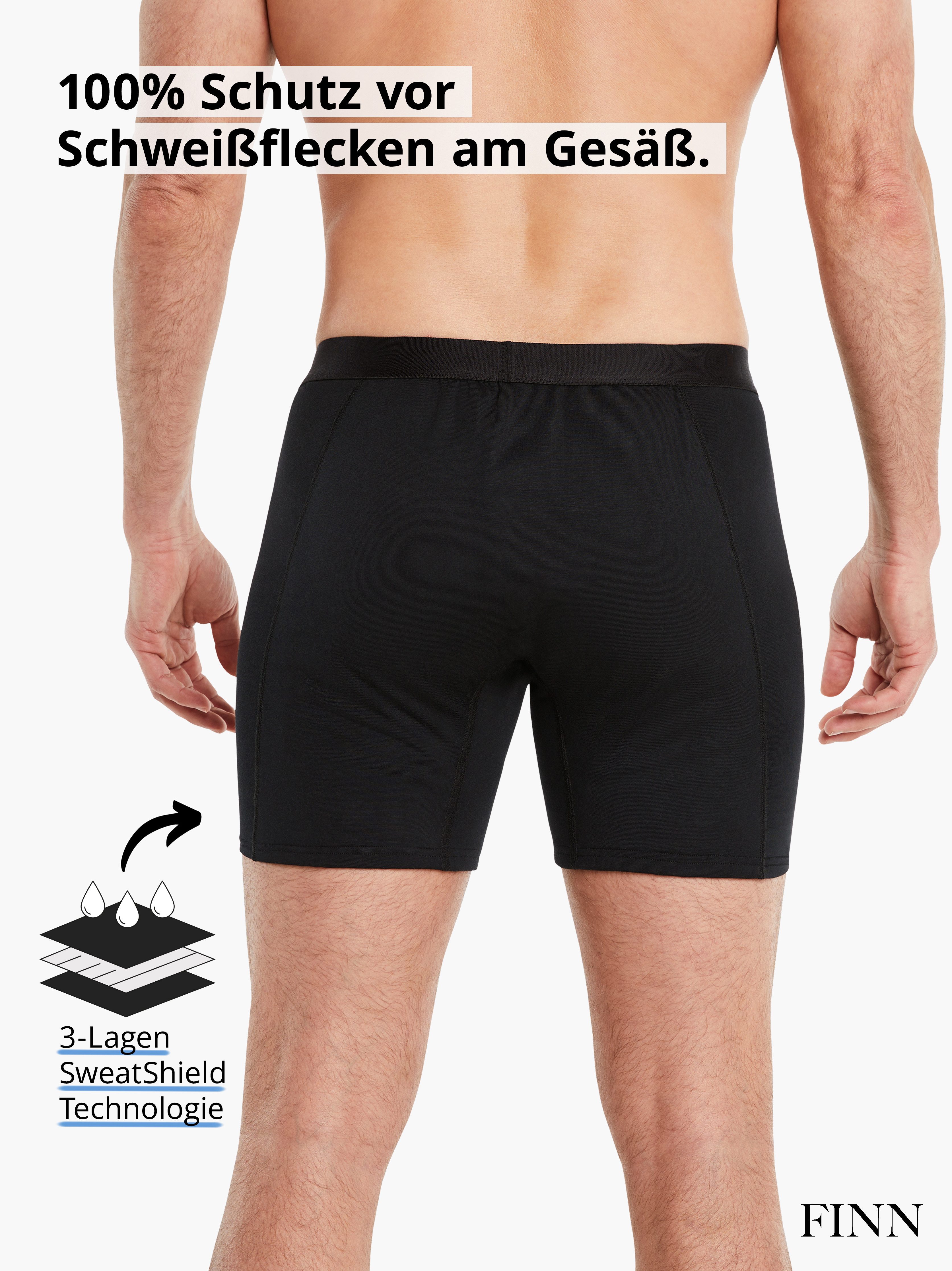 FINN Design Boxershorts Anti-Schweiß Unterhose Herren gegen starkes Schwitz günstig online kaufen