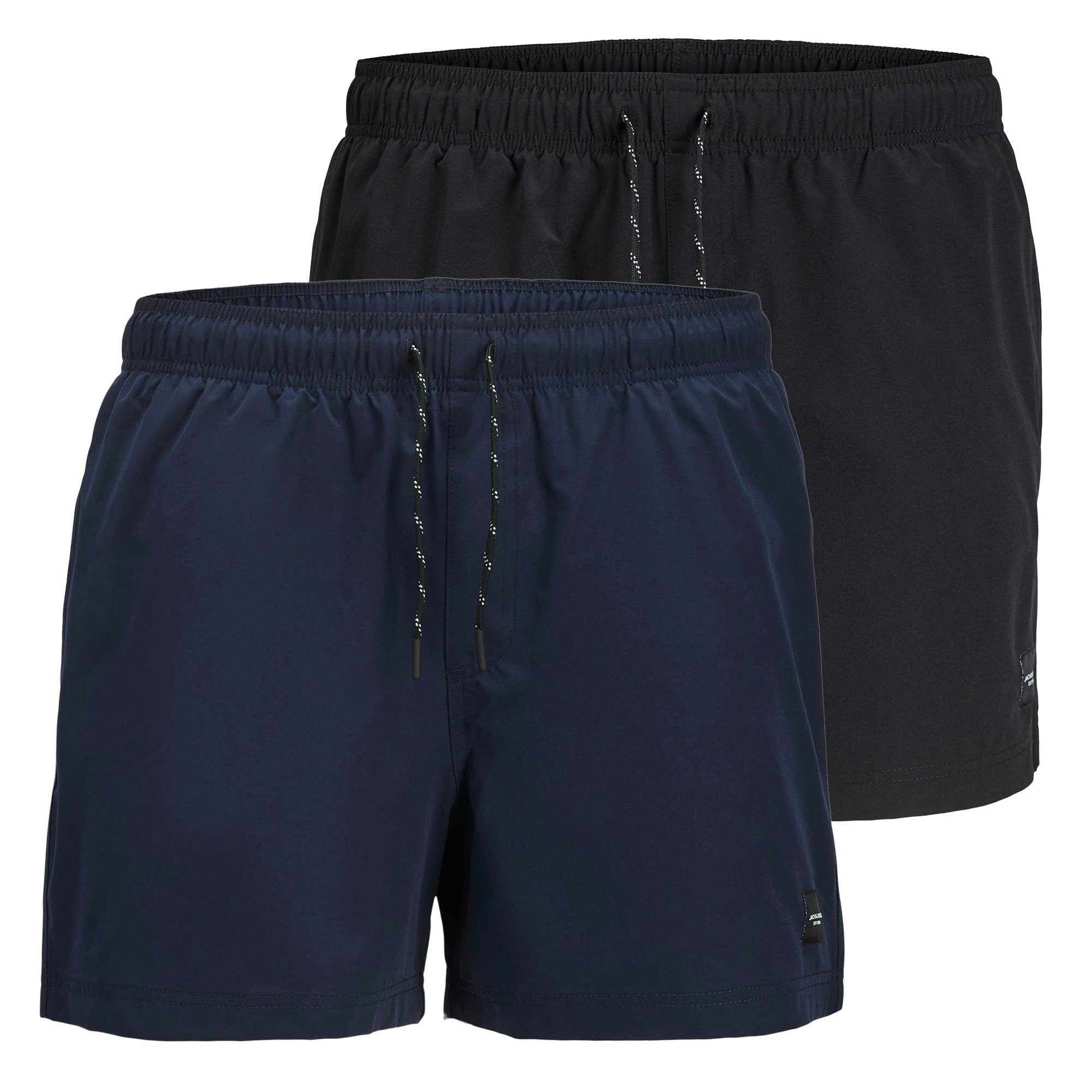 Jack & Jones Badeshorts Herren Badeshorts 2er Pack Polyester SWIM SHORTS günstig online kaufen