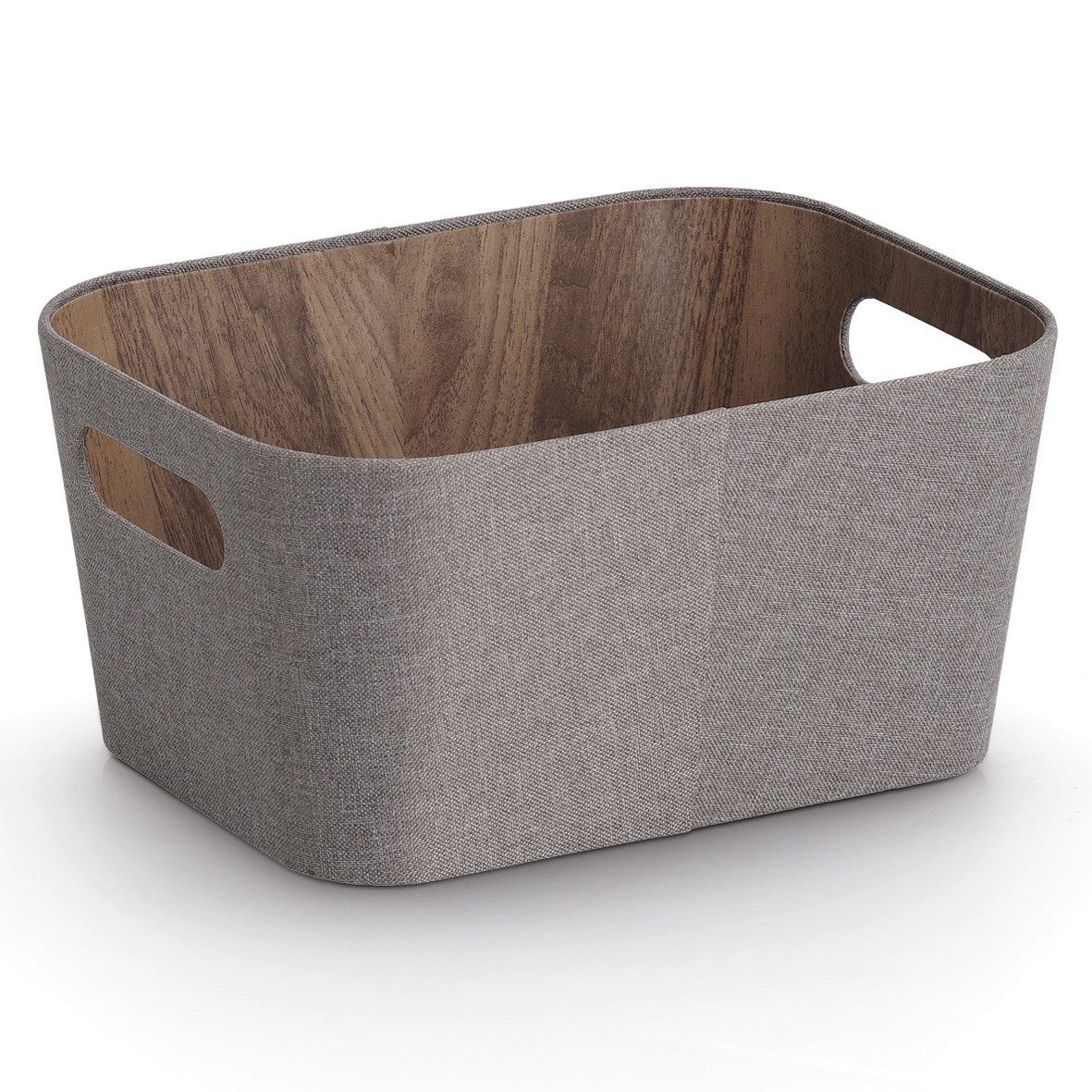 Zeller Present Aufbewahrungsbox, Pappe/Polyester, braun, ca. 30,5 x 23 x 15,2 cm