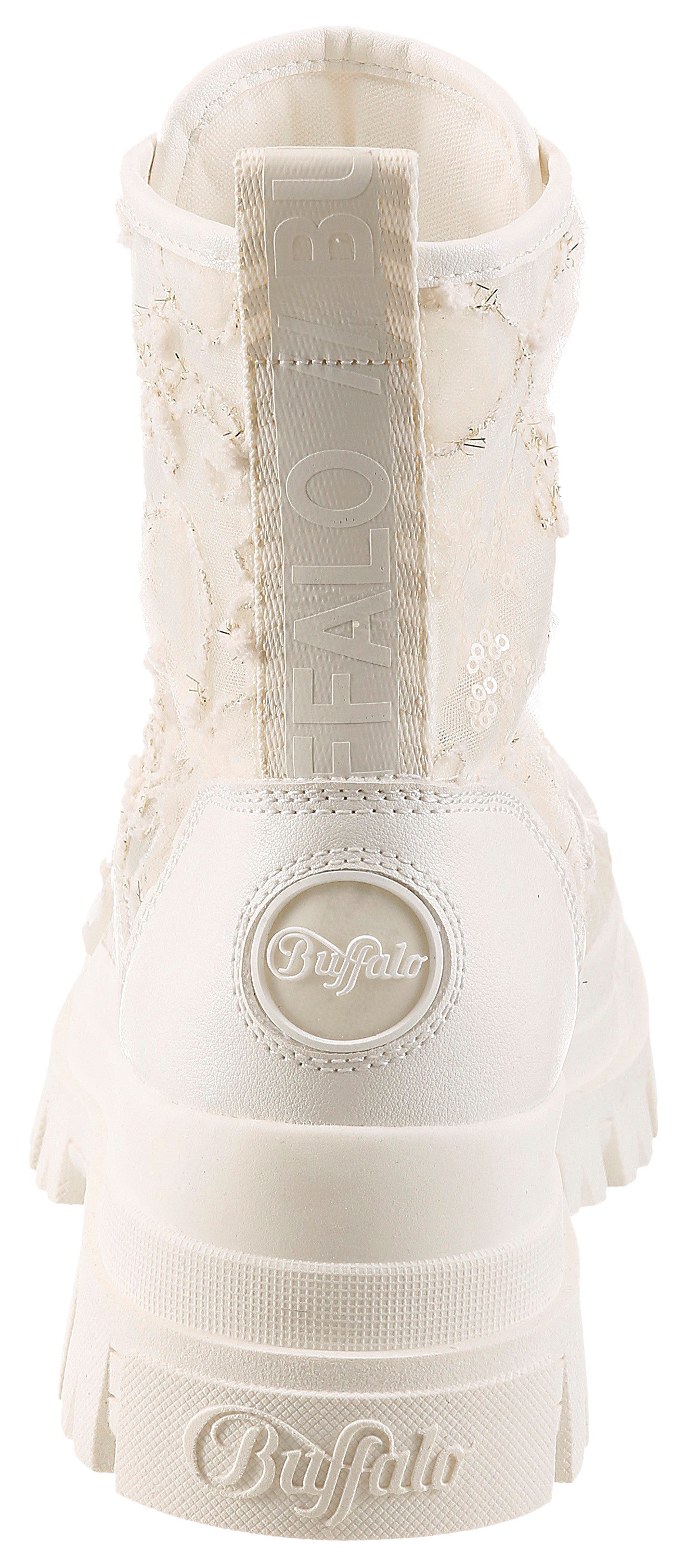 Buffalo Schnürboots Blockabsatz, Plateau, Stiefelette, mit transparentem Schaft