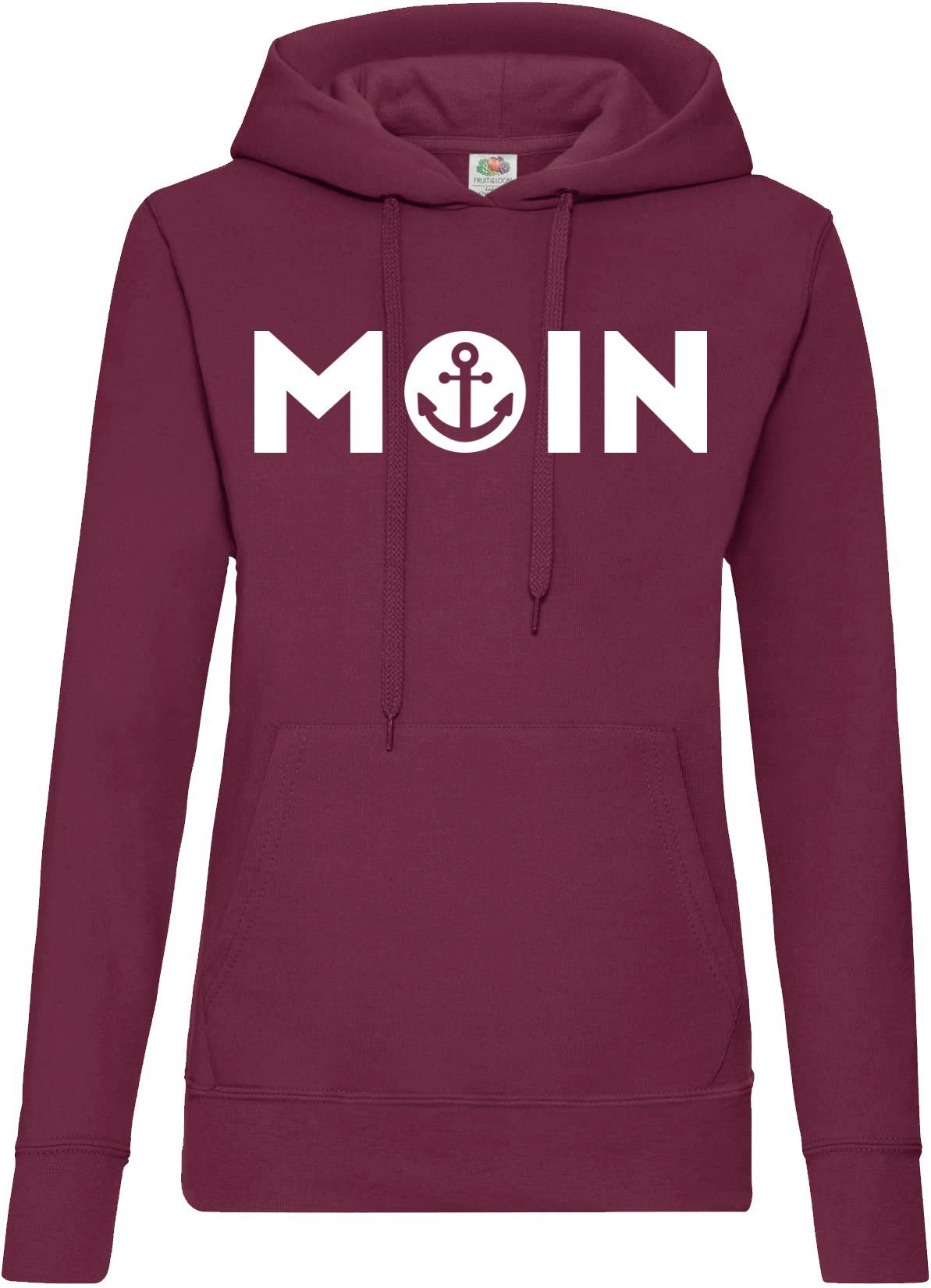 YOUTH DESIGNZ Kapuzenpullover Moin Spruch Damen Hoodie Pullover mit modischem Anker Logo Aufdruck mehr