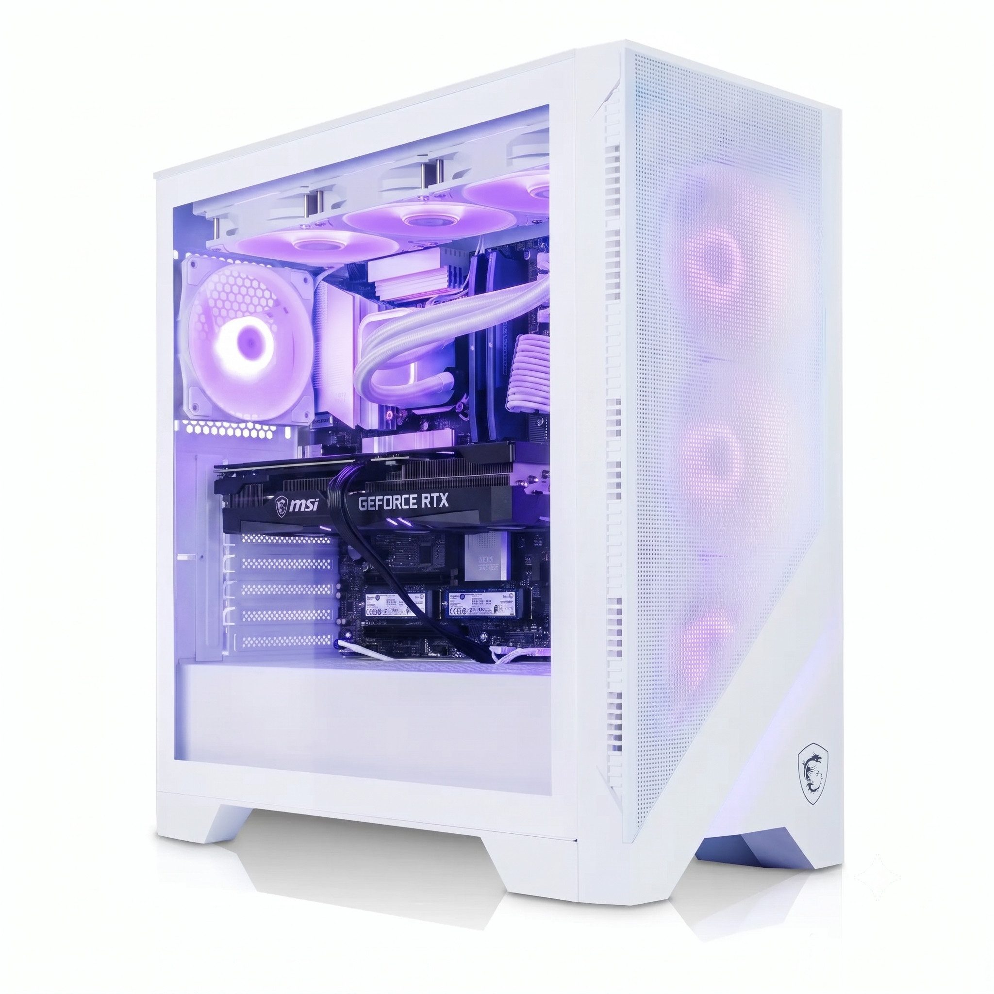 Meinpc i9-12900KF, 16-Kern mit RTX 5060 8GB und 32GB DDR4 RAM Gaming-PC (Intel Core i9 12900K, RTX 5060, 32 GB RAM, 2000 GB SSD, Wasser, Gamer, Gaming, RGB, Wasserkühlung)