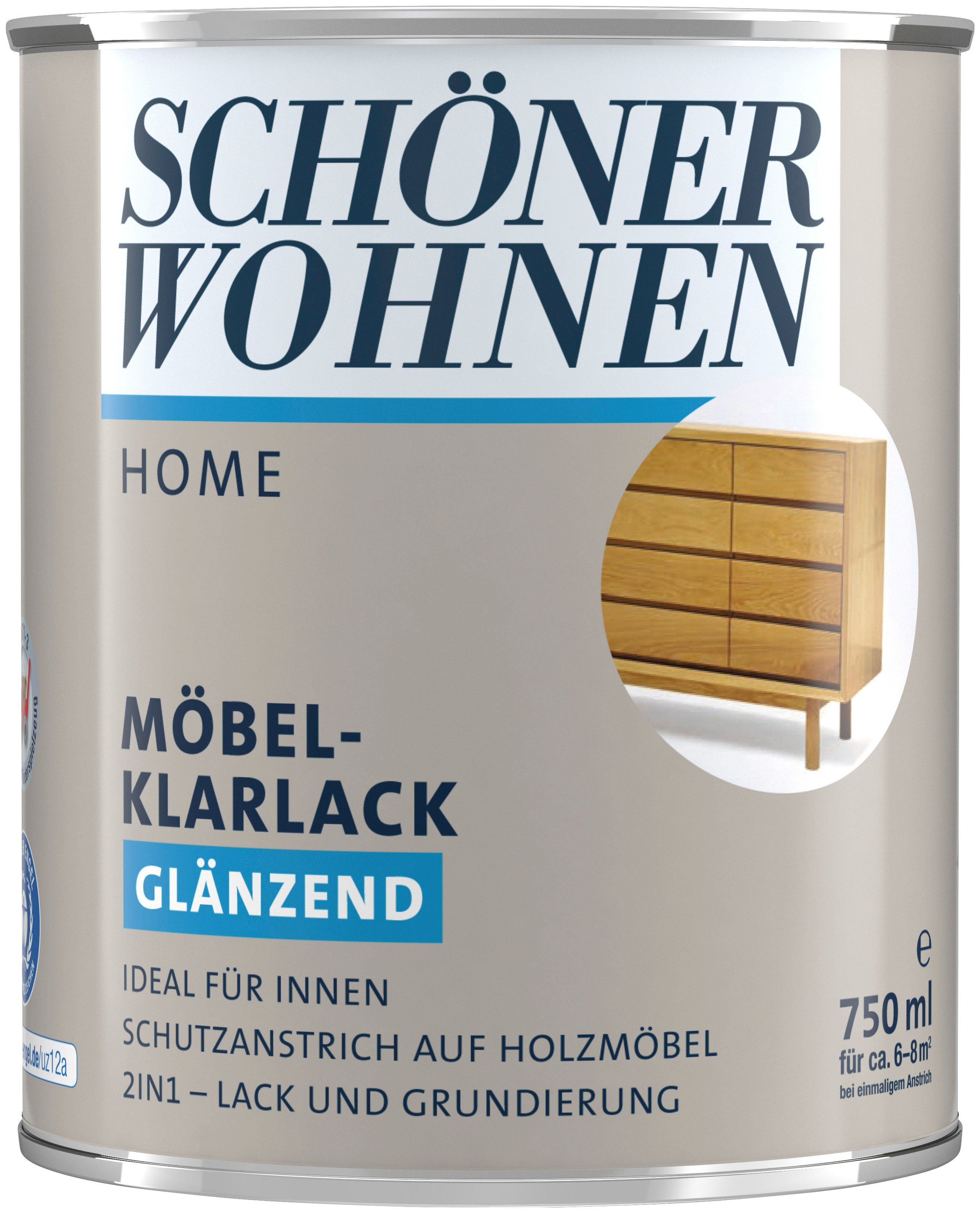 für SCHÖNER ml, ideal Innenbereich Klarlack Möbel-Klarlack, Möbel WOHNEN farblos, glänzend, 750 im Home FARBE