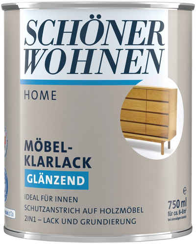 SCHÖNER WOHNEN FARBE Klarlack Home Möbel-Klarlack, 750 ml, farblos, glänzend, ideal für Möbel im Innenbereich