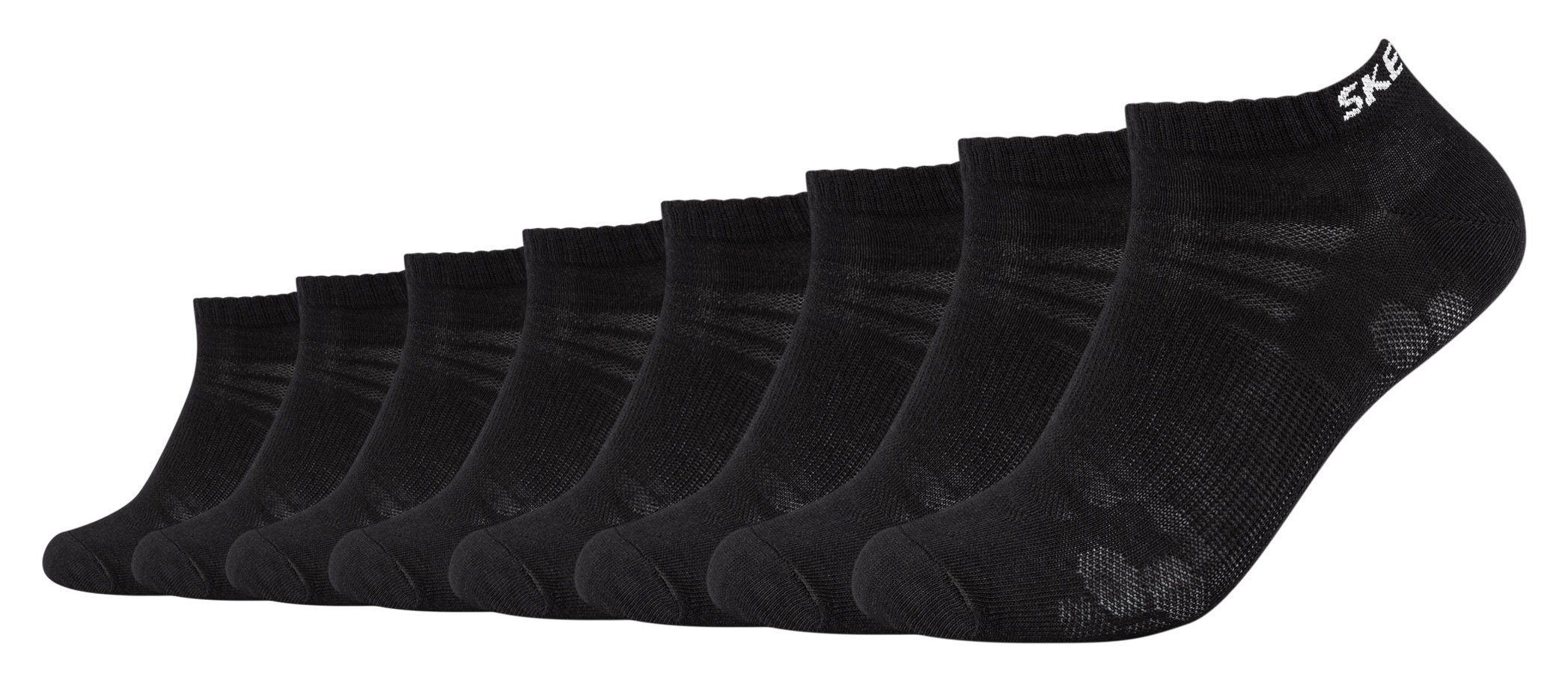 Skechers Sneakersocken Logo eingstricktem mit (8-Paar) 8x schwarz