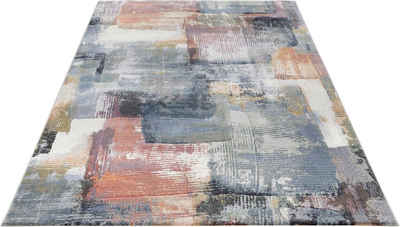 Teppich Bayonne, ELLE DECORATION, rechteckig, Höhe: 11 mm, Kurzflor, Weich, Vintage, Abstrakt, Wohnzimmer, Schlafzimmer, Robust