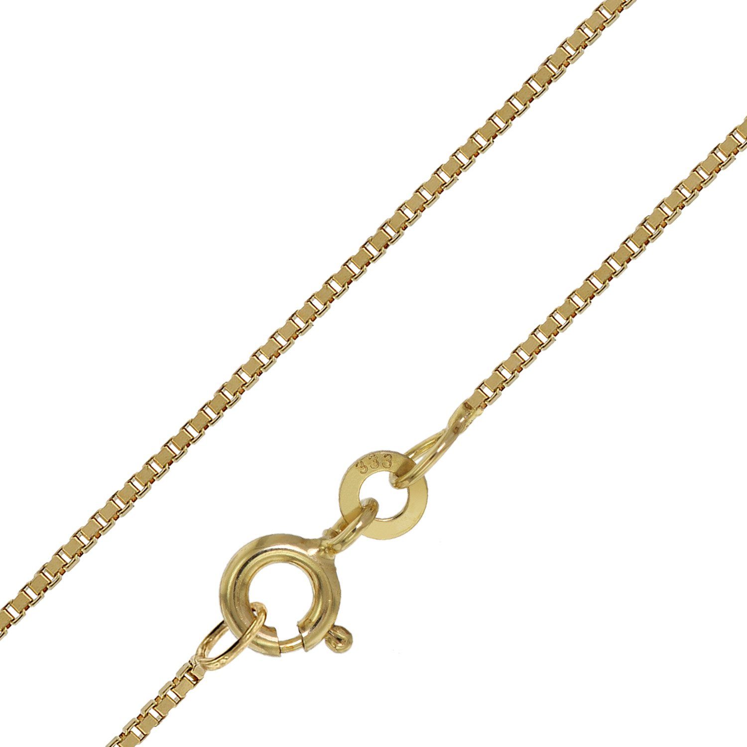 Kette ohne Anhänger feine Veneziakette Gold 333 / 8K mit Zwischenöse Breite 0,9 mm