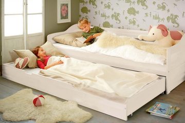 BioKinder - Das gesunde Kinderzimmer Funktionsbett Nico, 90x200 cm Schlafsofa mit Bettkasten und 2 Lattenrosten