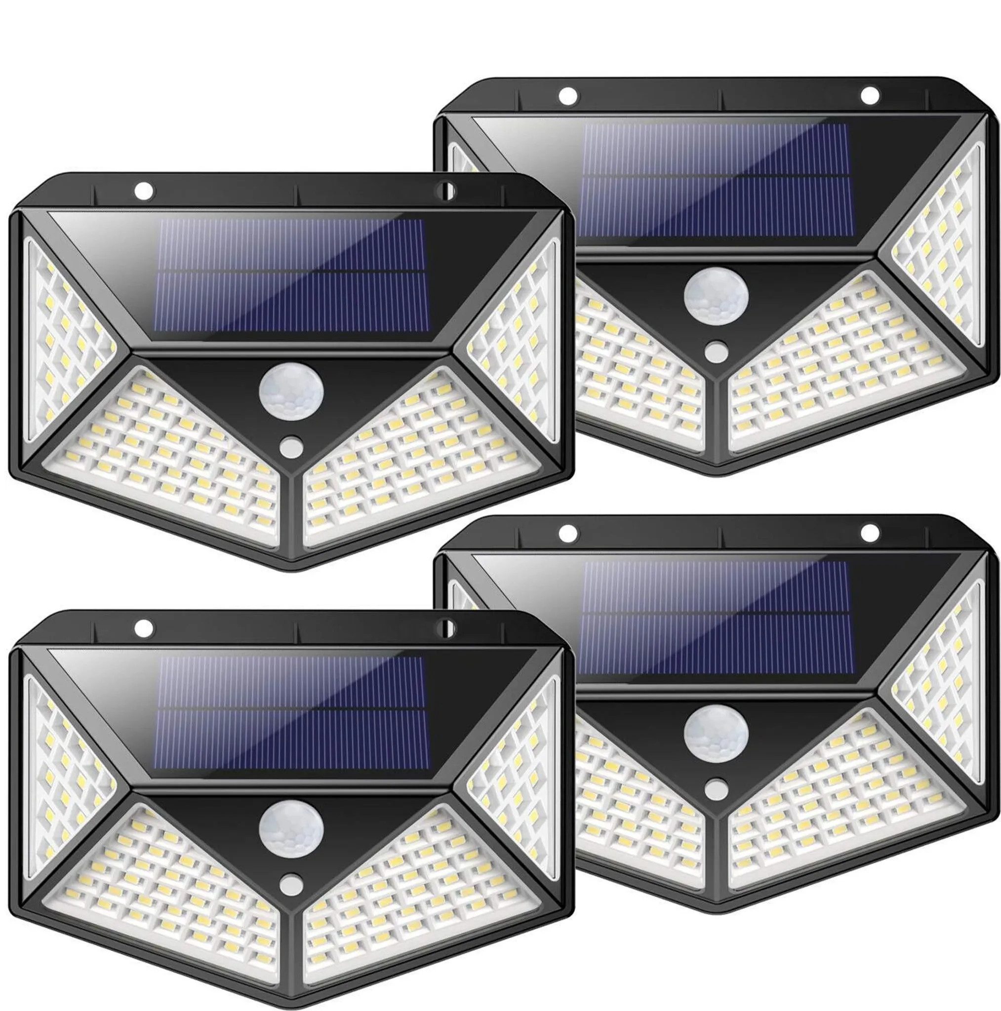 Athlix LED Solarleuchte Solarlampe Solarleuchten 100 LEDs Außen mit Bewegungsmelder Superhell, LED fest integriert, Tageslichtweiß, IP65 wasserdicht & wetterfest, 270° Weitwinkelbeleuchtung