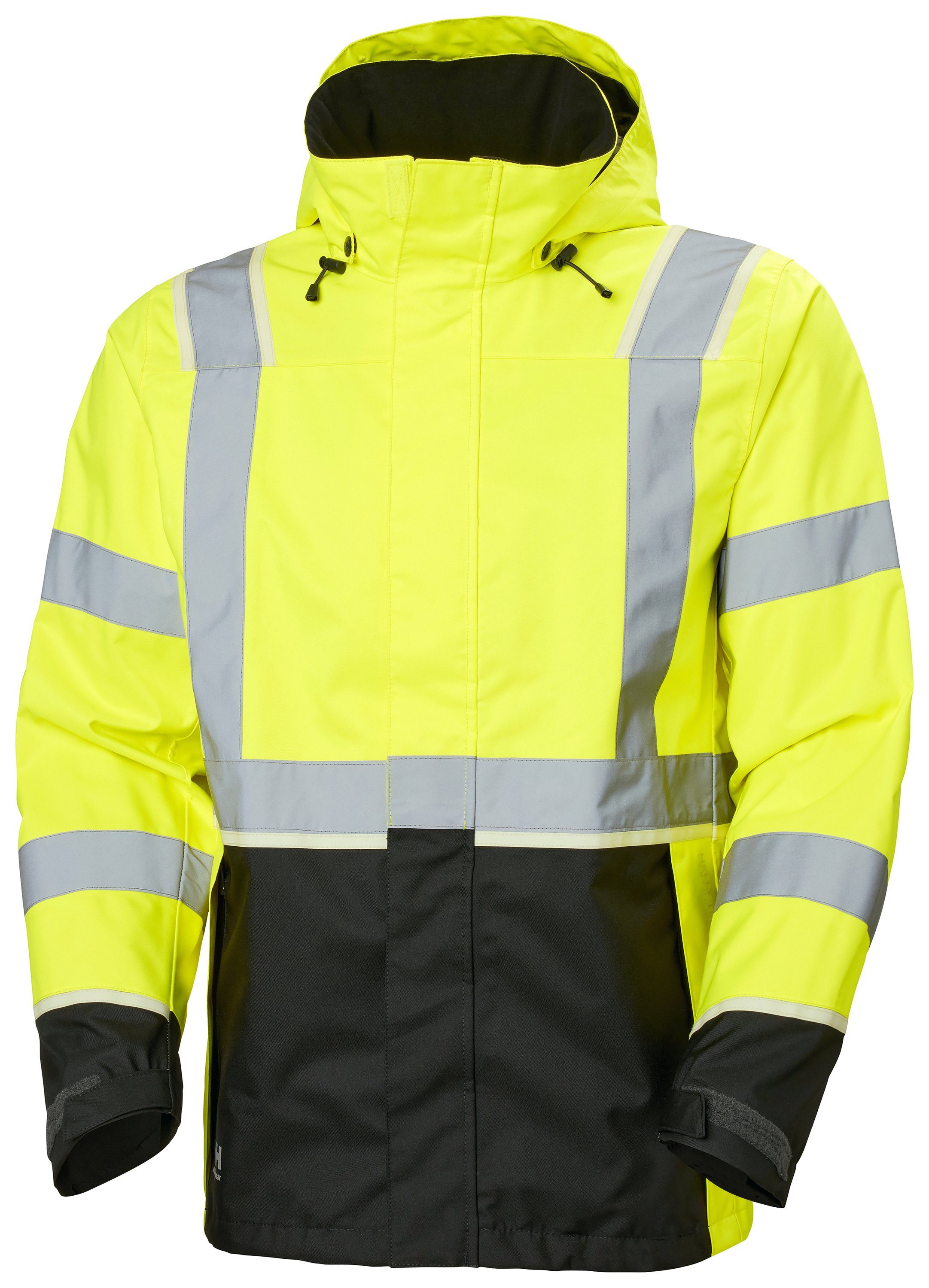 Helly Hansen workwear Arbeitsjacke Saum Helly elastischem Verstellbarer Warnschutzjacke, Hansen mit Kordelzug