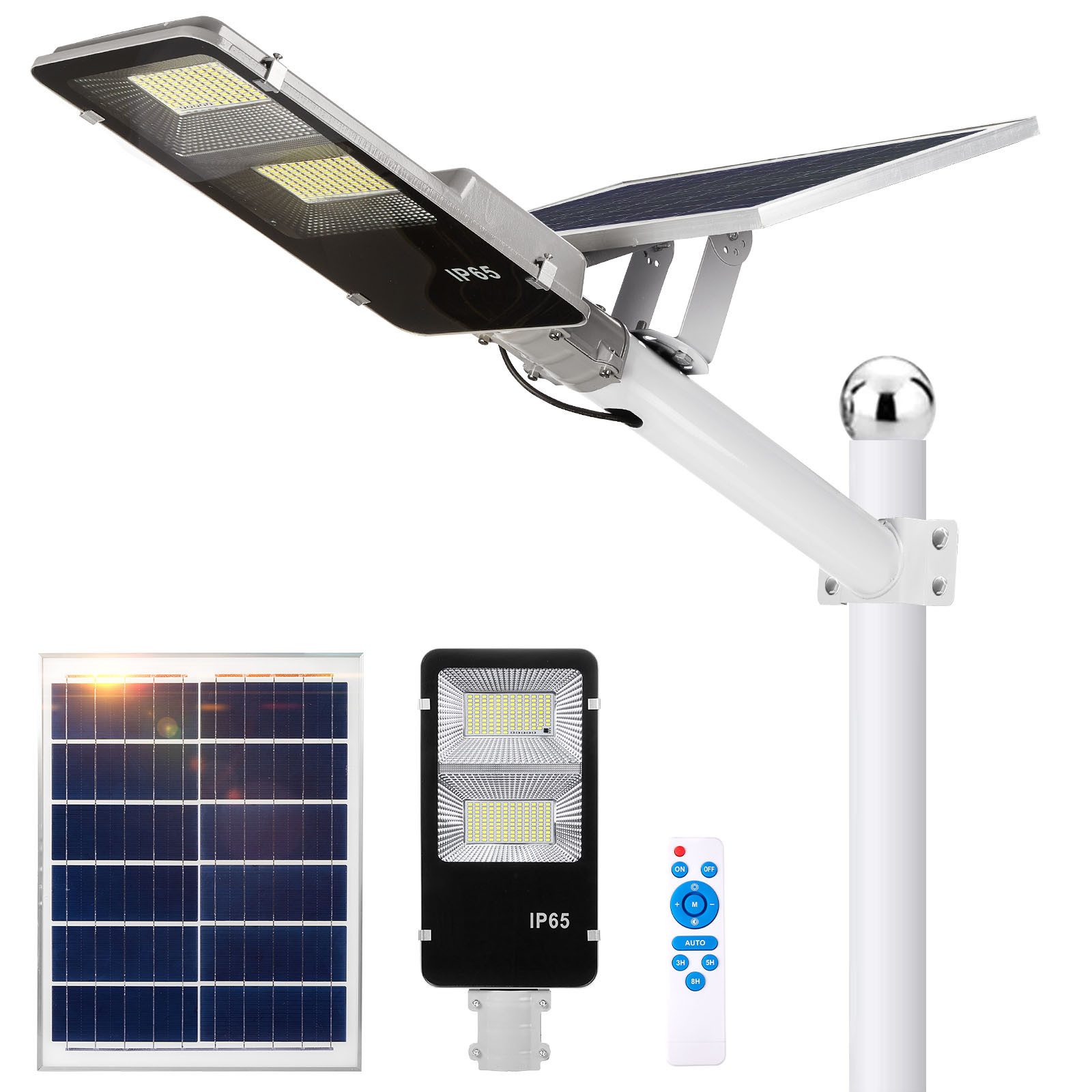 MUPOO LED Solarleuchte LED Straßenlaterne,IP65 6500K günstig online kaufen