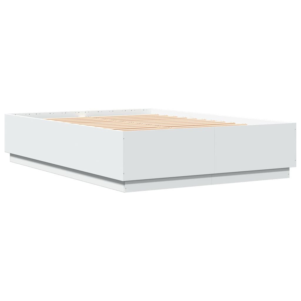 furnicato Bettgestell Weiß 150x200 cm Holzwerkstoff günstig online kaufen