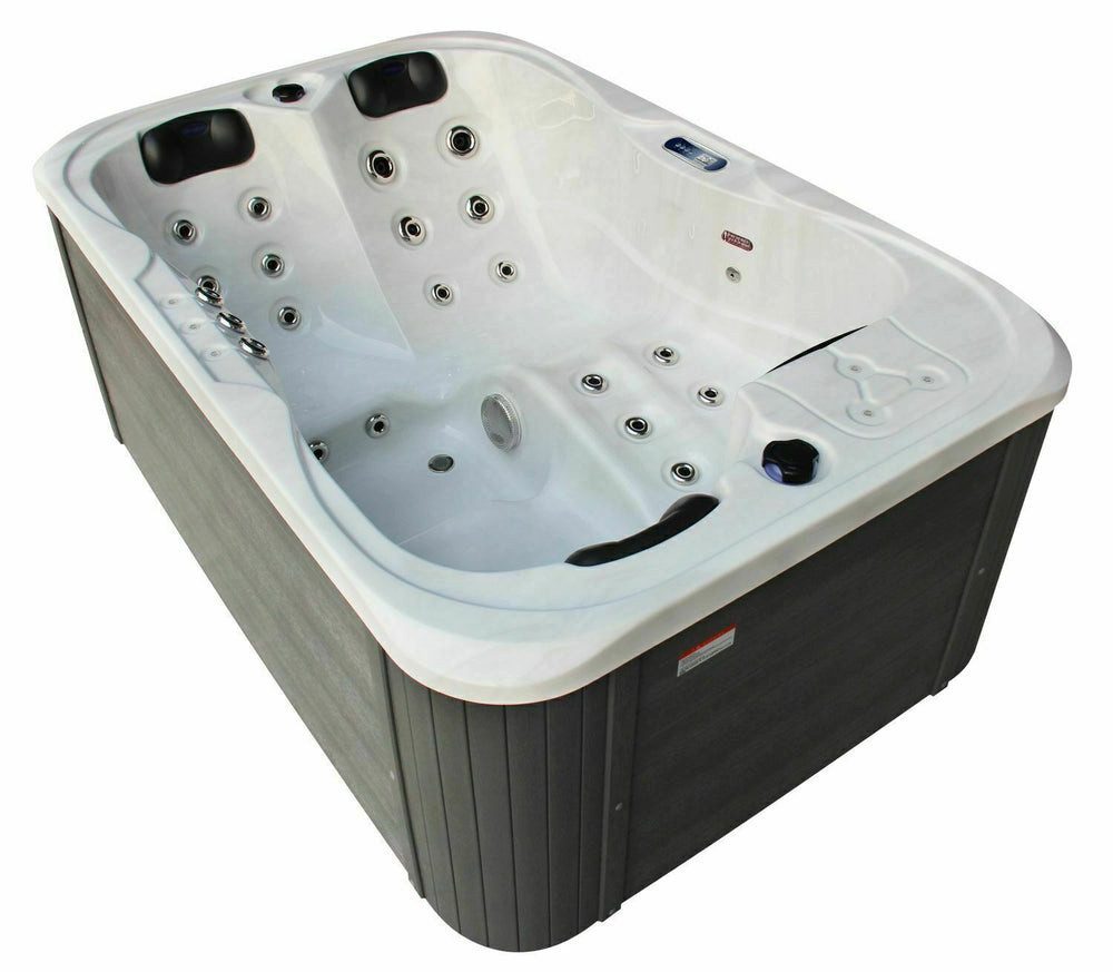 DEKO VERTRIEB BAYERN Whirlpool XXL Luxus SPA LED Whirlpool SET 195x127cm Outdoor + Indoor Pool Ozon