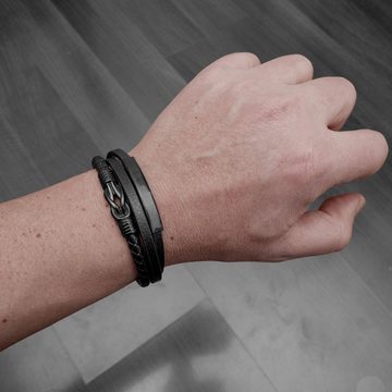 UNIQAL.de Lederarmband Unendlichkeit Leder Armband "APERION" Herren (Unendlichkeitssymbol, Echtleder, Casual Style, Handgefertigt), Designed in Germany