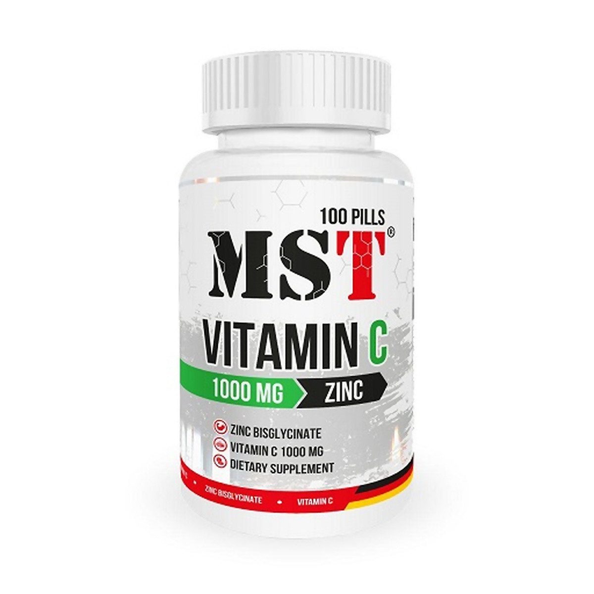 MST Nutrition - Vitamin C 1000 + Zinc 100 Pillen Tabletten, 153 g