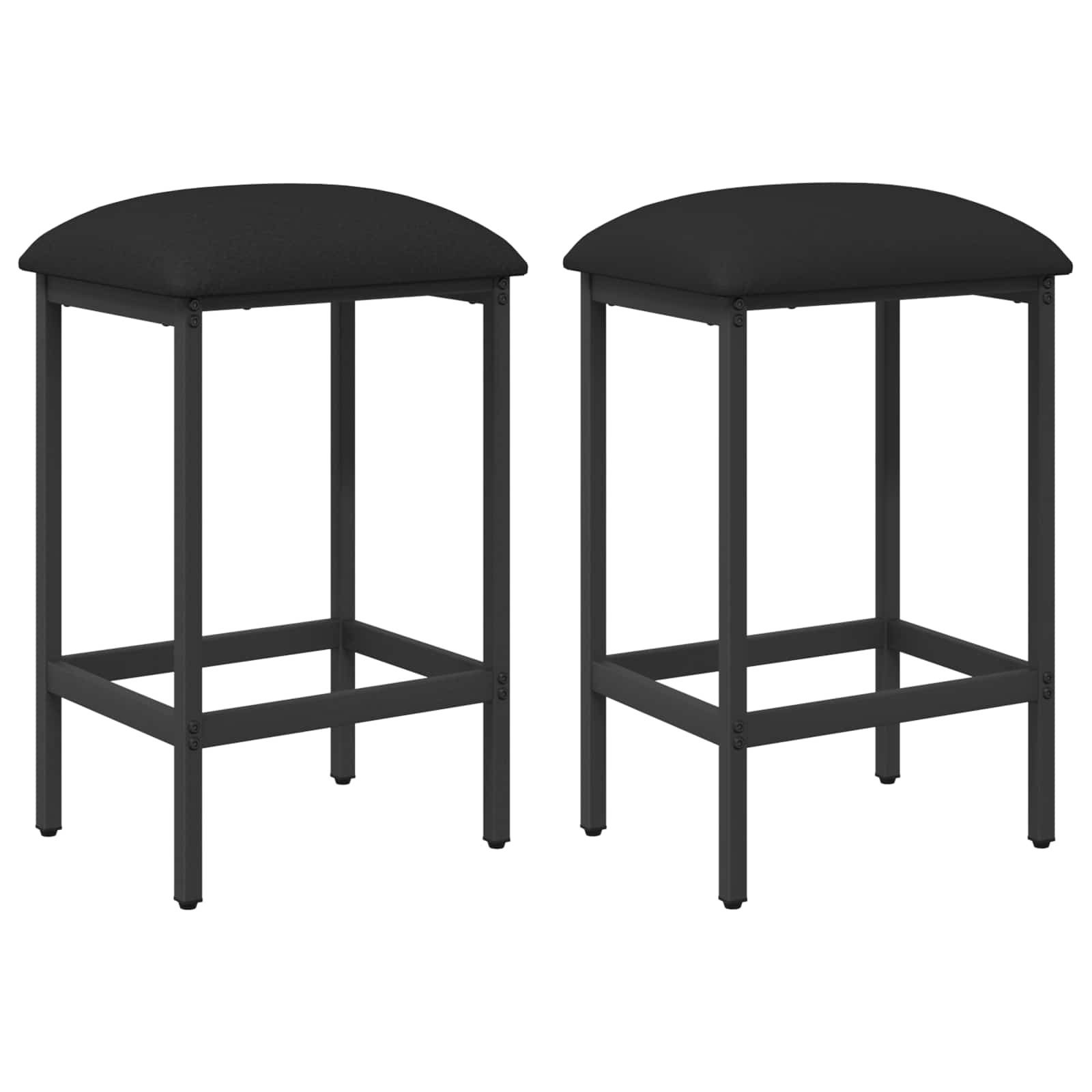 vidaXL Barhocker Barhocker 2 stk. Schwarz 40 x 32 x 74 cm Holzwerkstoff (2 St)