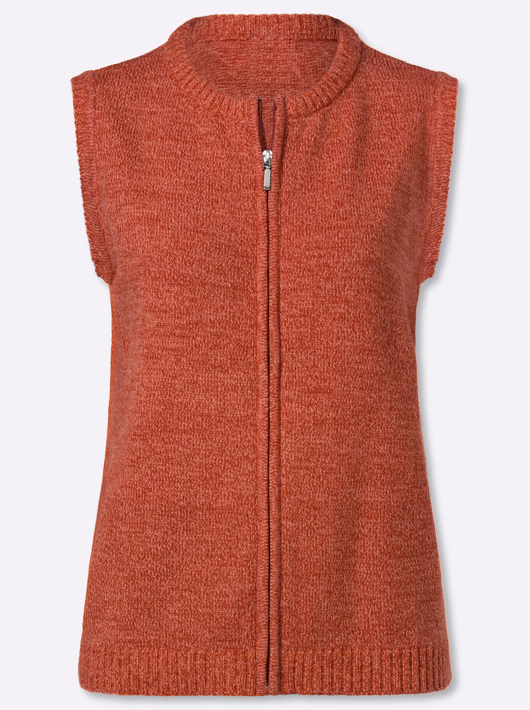 Sieh an! Strickweste Strickweste Ärmellos Jersey