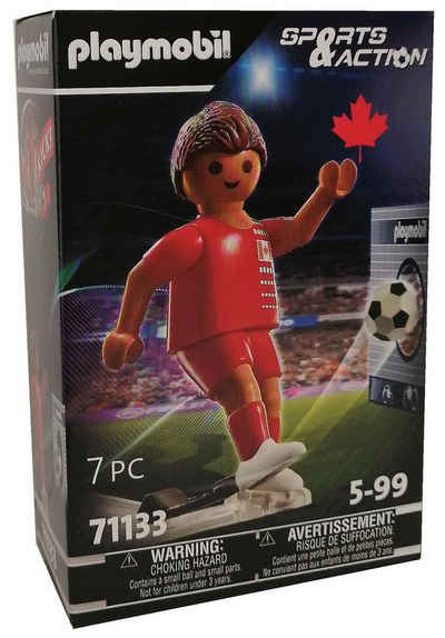 Playmobil® Spielfigur Playmobil 71133 Sports & Action Fußballspieler 7,5 cm Kanada Fußball R, (Playmobil 71133 Sports & Action Fußballspieler 7,5 cm Kanada)