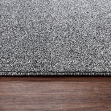 Teppich Kurzflor-Frisee MALAGA 4700 uni meliert, my home, rechteckig, Höhe: 10 mm, Wohnzimmer, Schlafzimmer, flacher robuster Teppich, Läufer und Rund