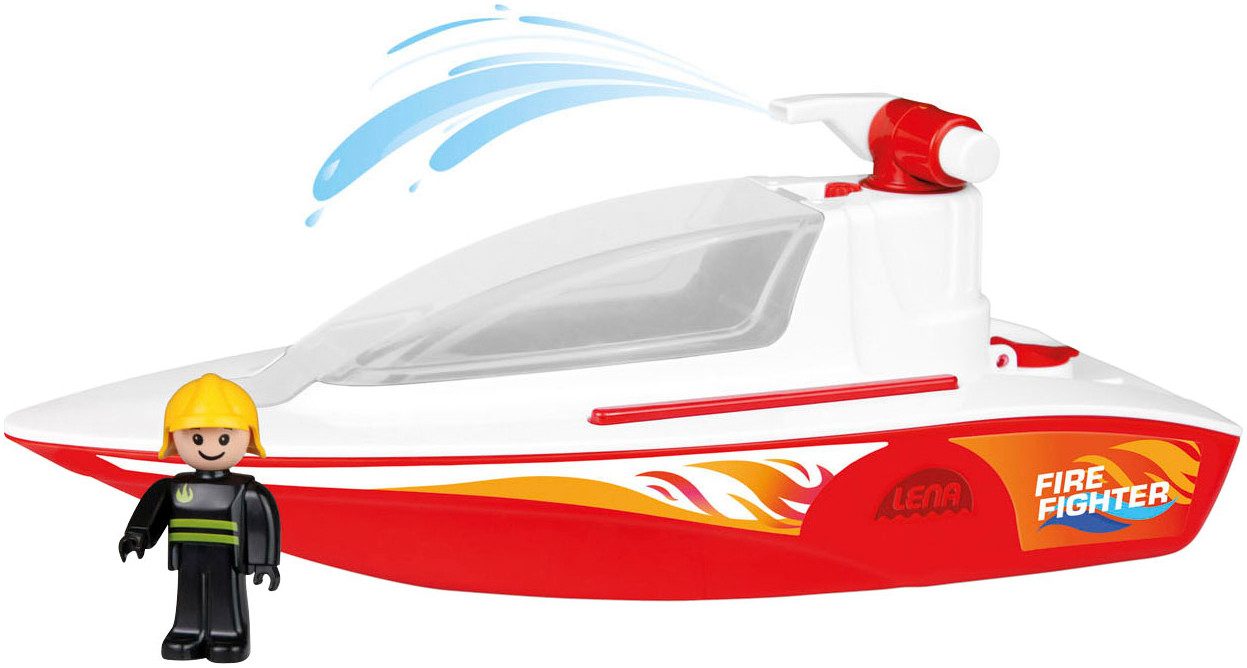 Lena® Spielzeug-Boot Boazz Feuerwehrboot, inkl. Spielfigur, günstig online kaufen