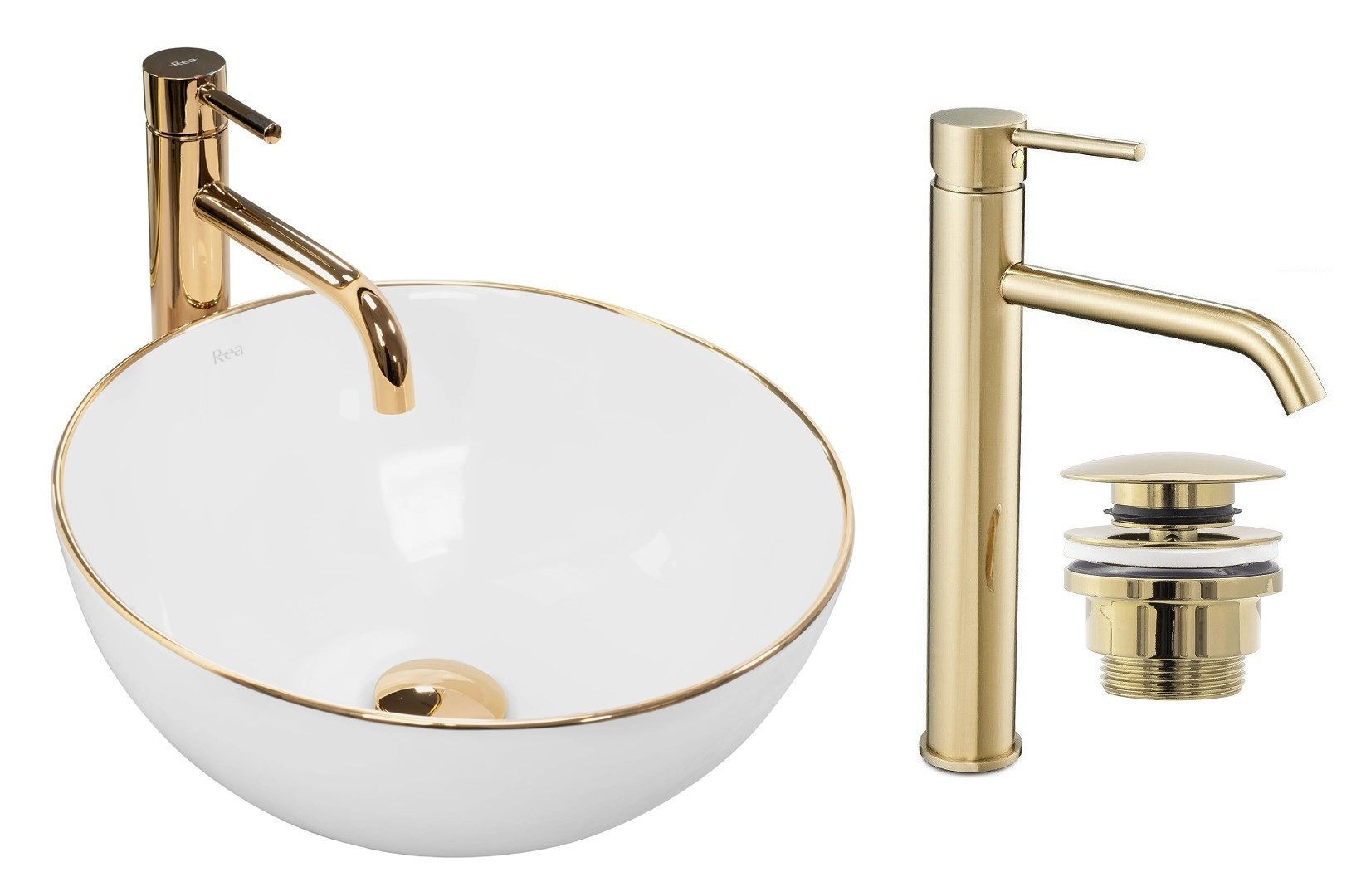 GTM Design Aufsatzwaschbecken Modern Waschbecken ohne Hahnloch Elegant, Ova günstig online kaufen