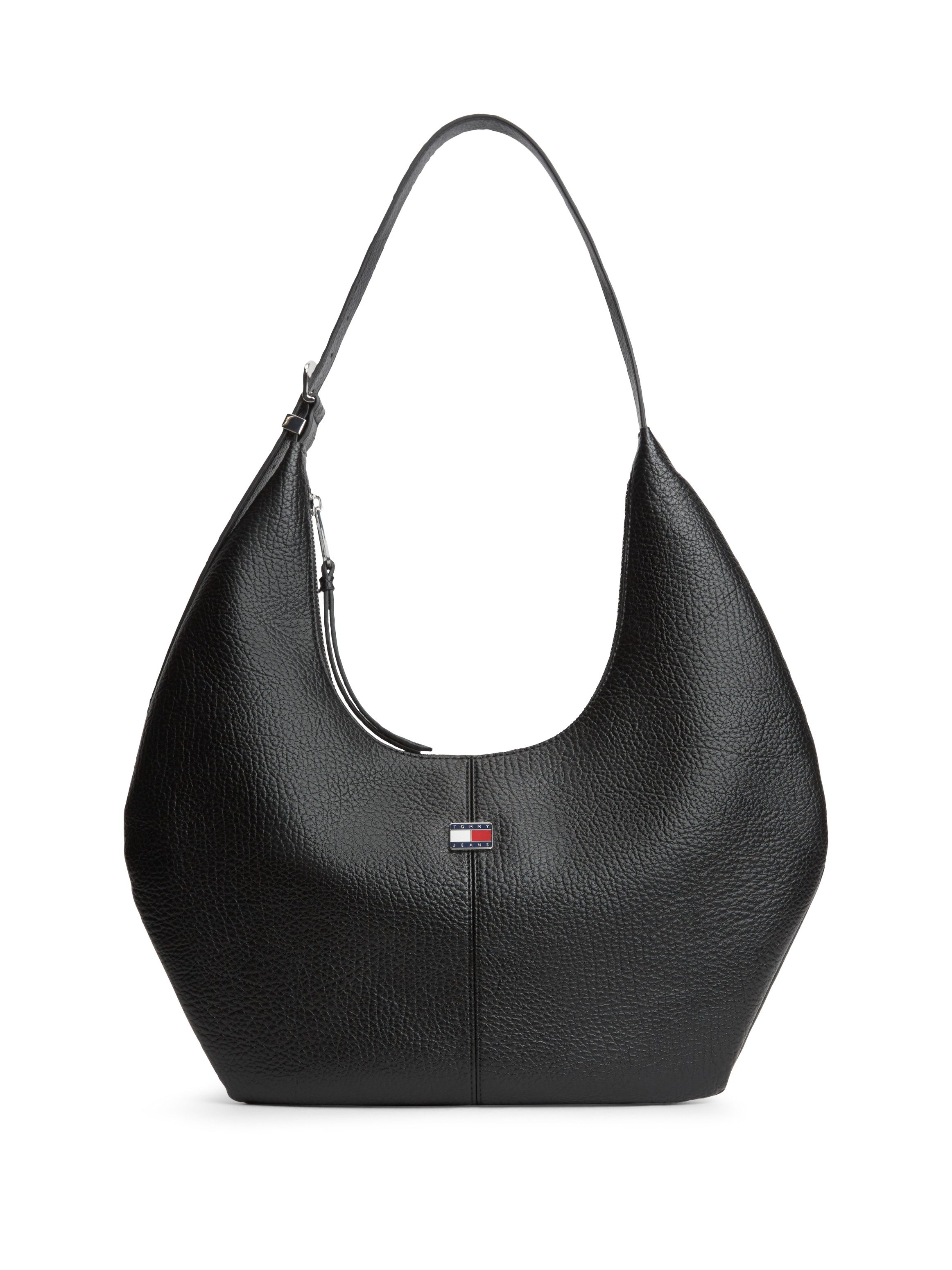Tommy Jeans Hobo TJW SLOUCHY CITY HOBO, Damen Handtasche, Schultertasche mit Logoflaggen-Accessoires