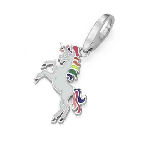 GIORGIO MARTELLO MILANO Charm-Einhänger Einhorn Regenbogen, Silber 925