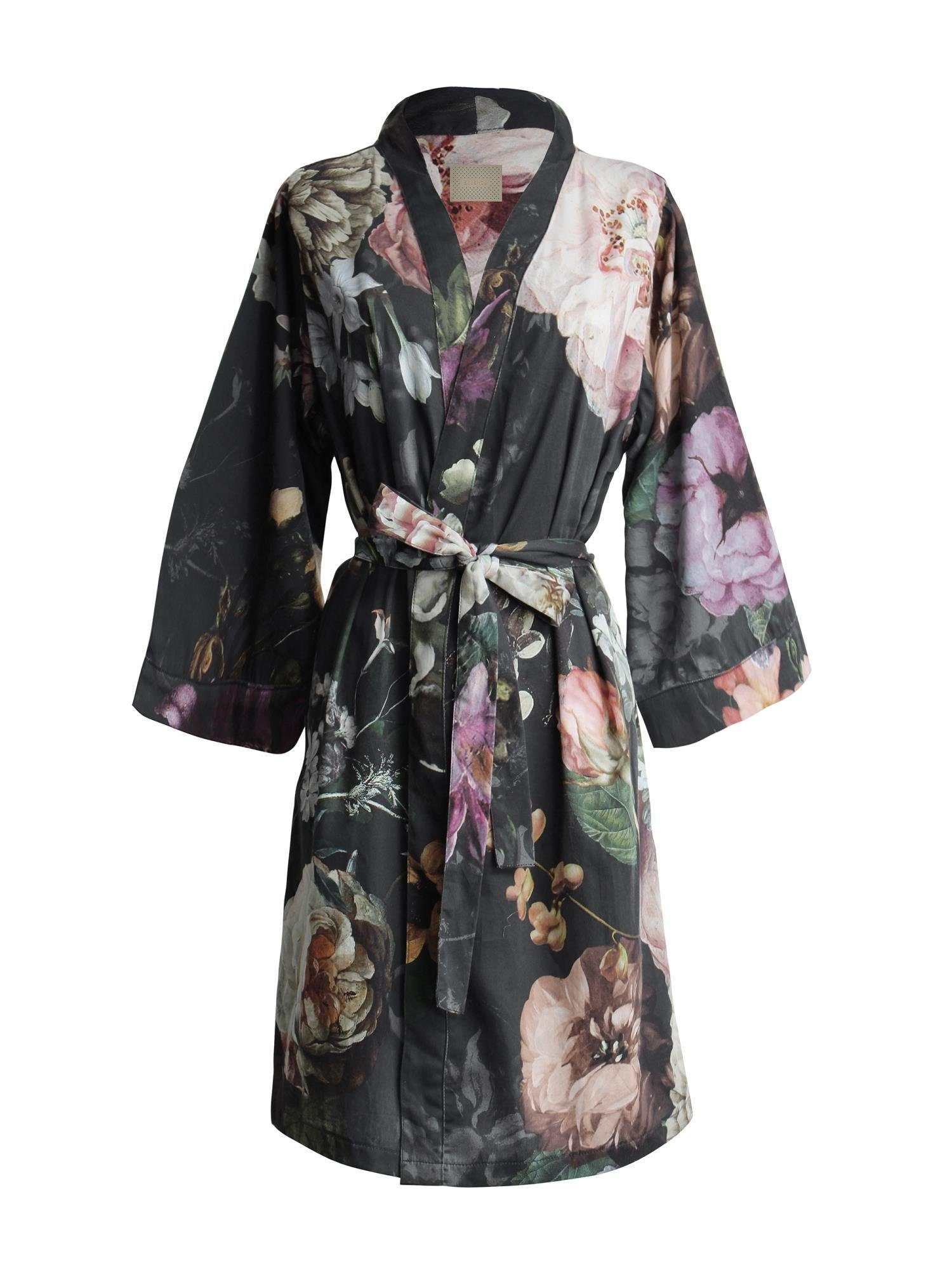 Baumwolle, Essenza mit Blumenprint Gürtel, wunderschönem Kurzform, Kimono-Kragen, Festive, Fleur Kimono Sarai