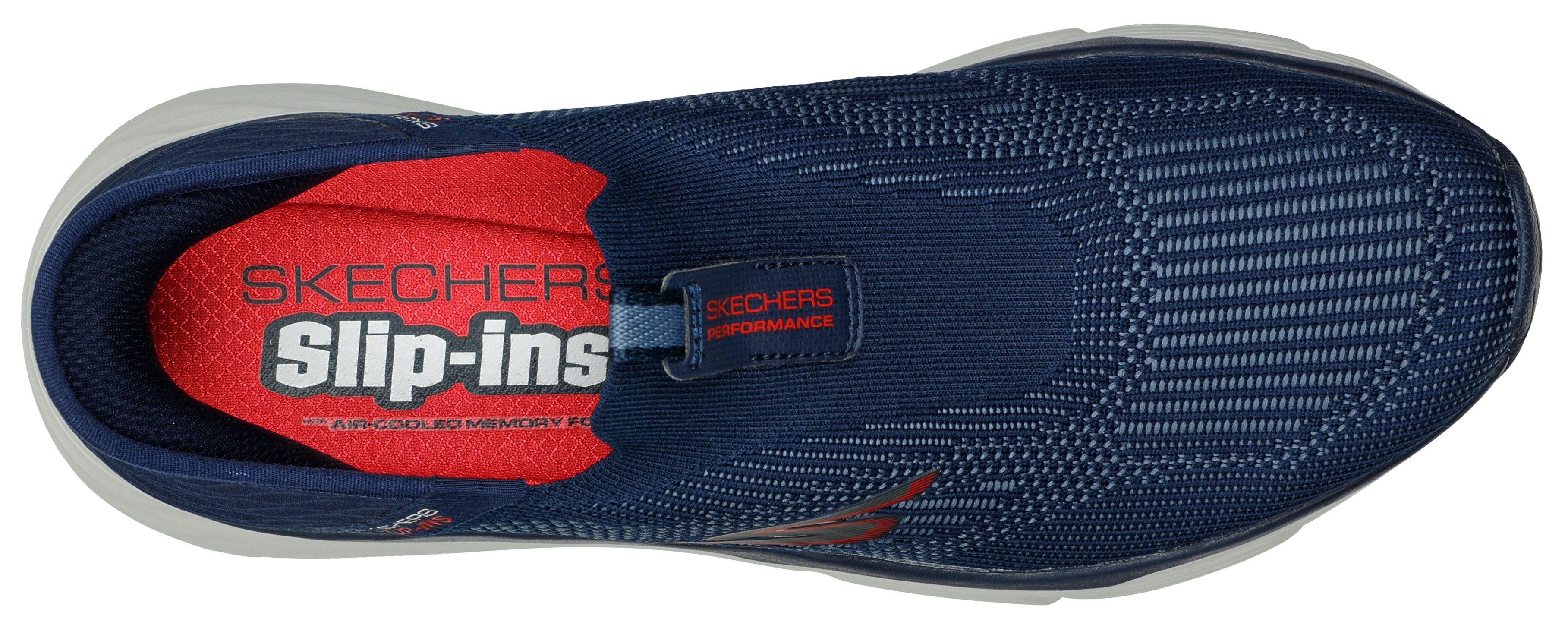 für MAX Slip-On Maschinenwäsche Sneaker geeignet / Orange ELITE-ADVANTAGEOUS Marineblau CUSHIONING Skechers