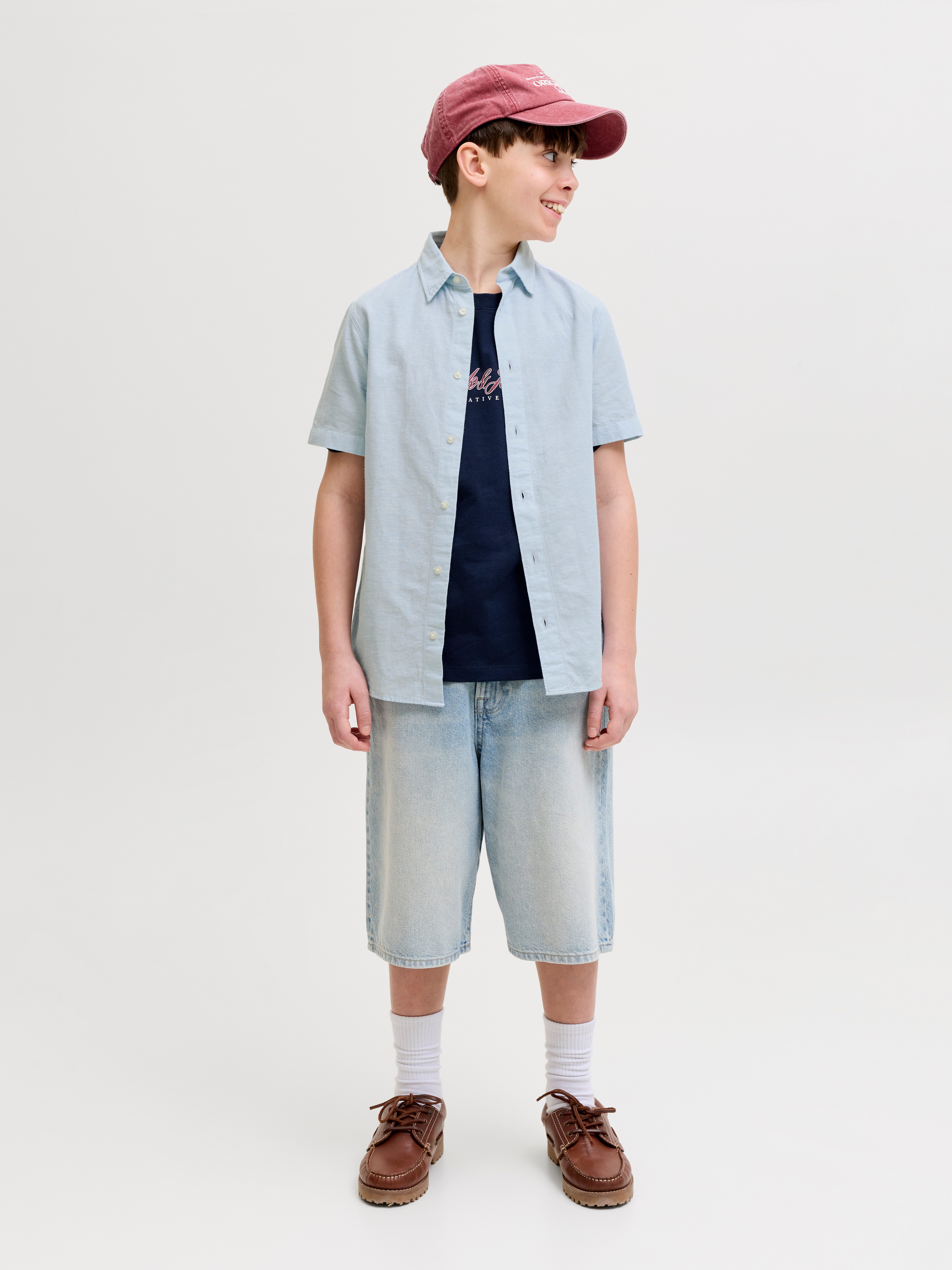 Jack & Jones Junior Kurzarmhemd JJEBREEZE LINEN BLEND SHIRT S/S SN JNR – Bild 5 von 5