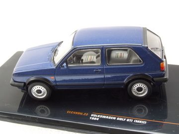 ixo Models Modellauto VW Golf 2 GTi 1984 blau metallic Modellauto 1:43 ixo models, Maßstab 1:43