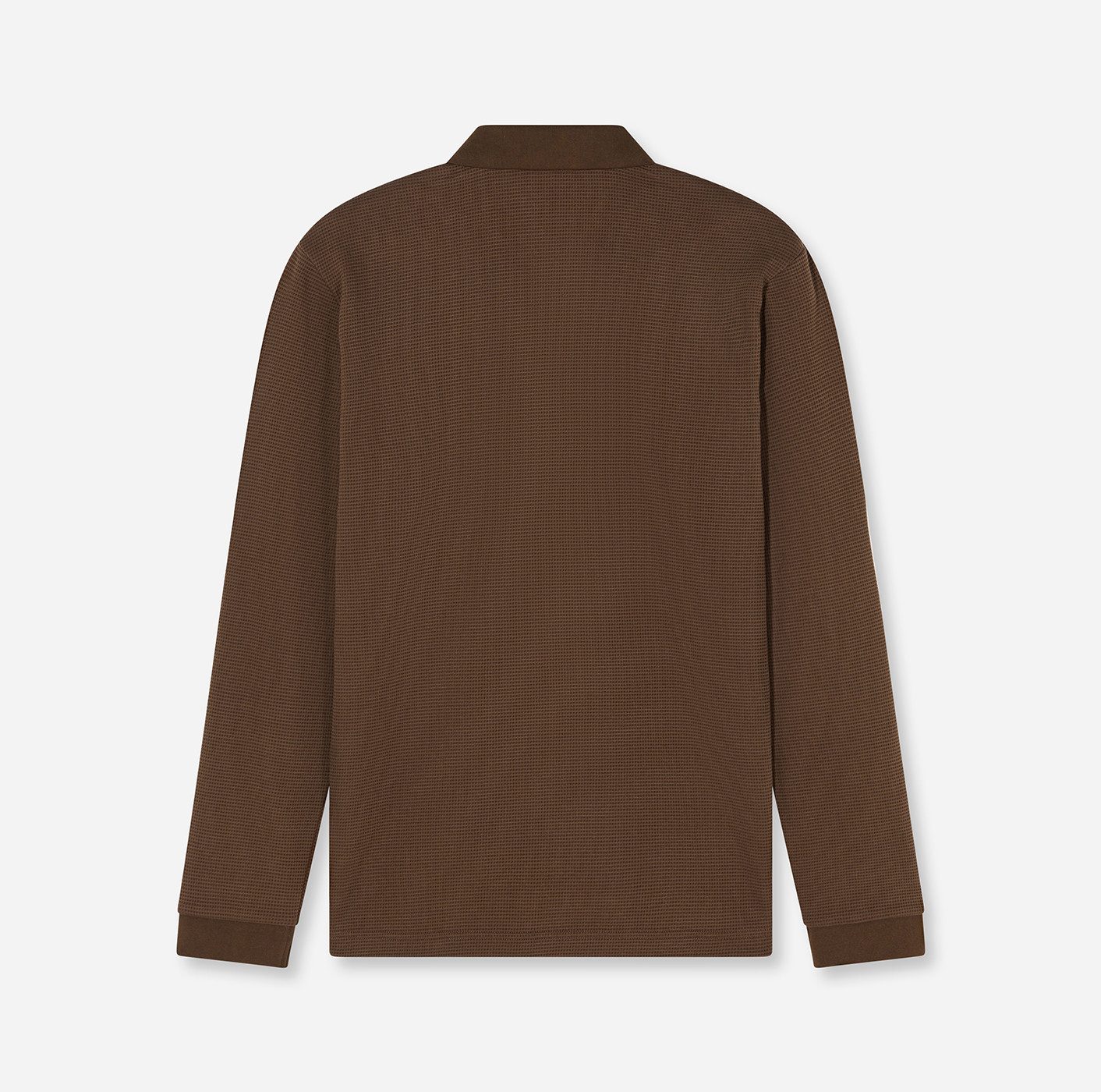 OLYMP Langarm-Poloshirt Casual in Waffel-Struktur, regular fit