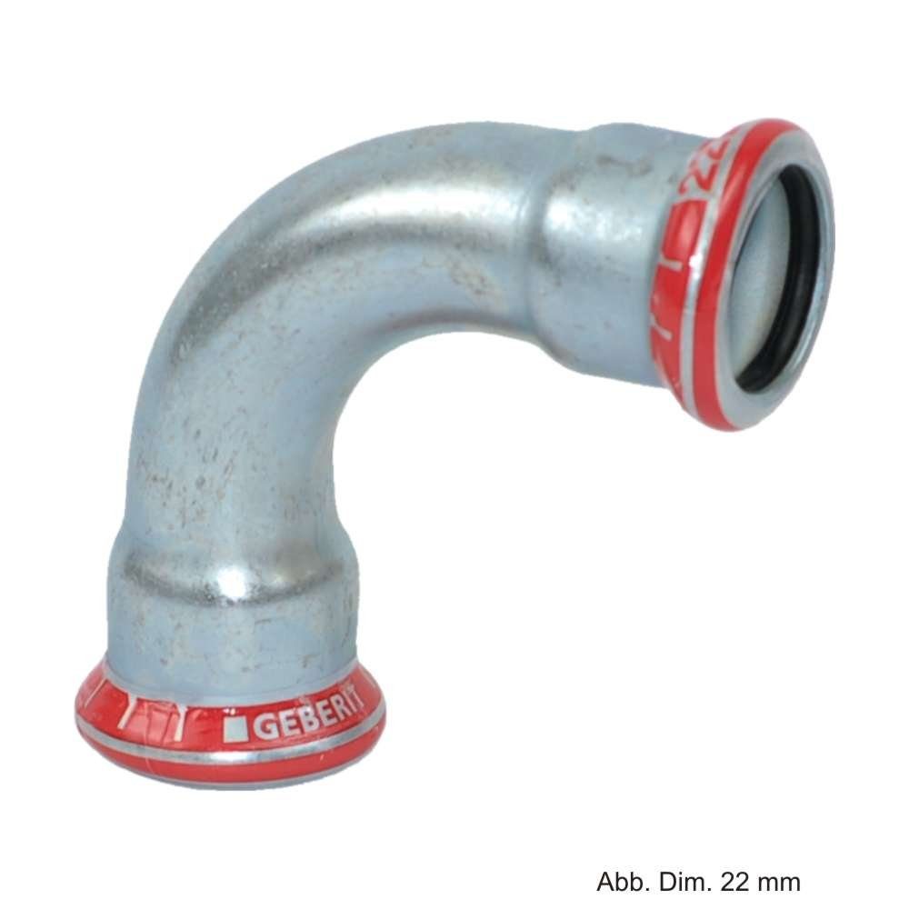 GEBERIT Wasserrohr Geberit Mapress C-Stahl Bogen 90° I-I, 35 mm