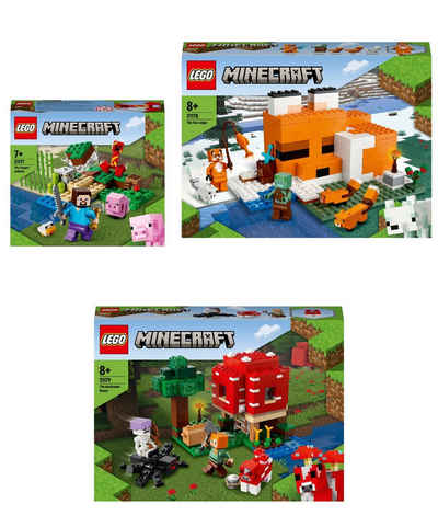 LEGO® Konstruktions-Spielset Minecraft™ 3er Set: 21177 Der Hinterhalt des Creep