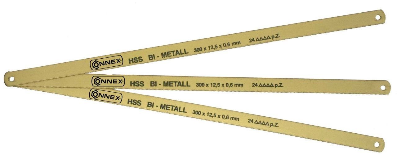 Trend Line Handsäge Sägeblatt 300 mm 3 Stück für Metall HSS-Bimetall