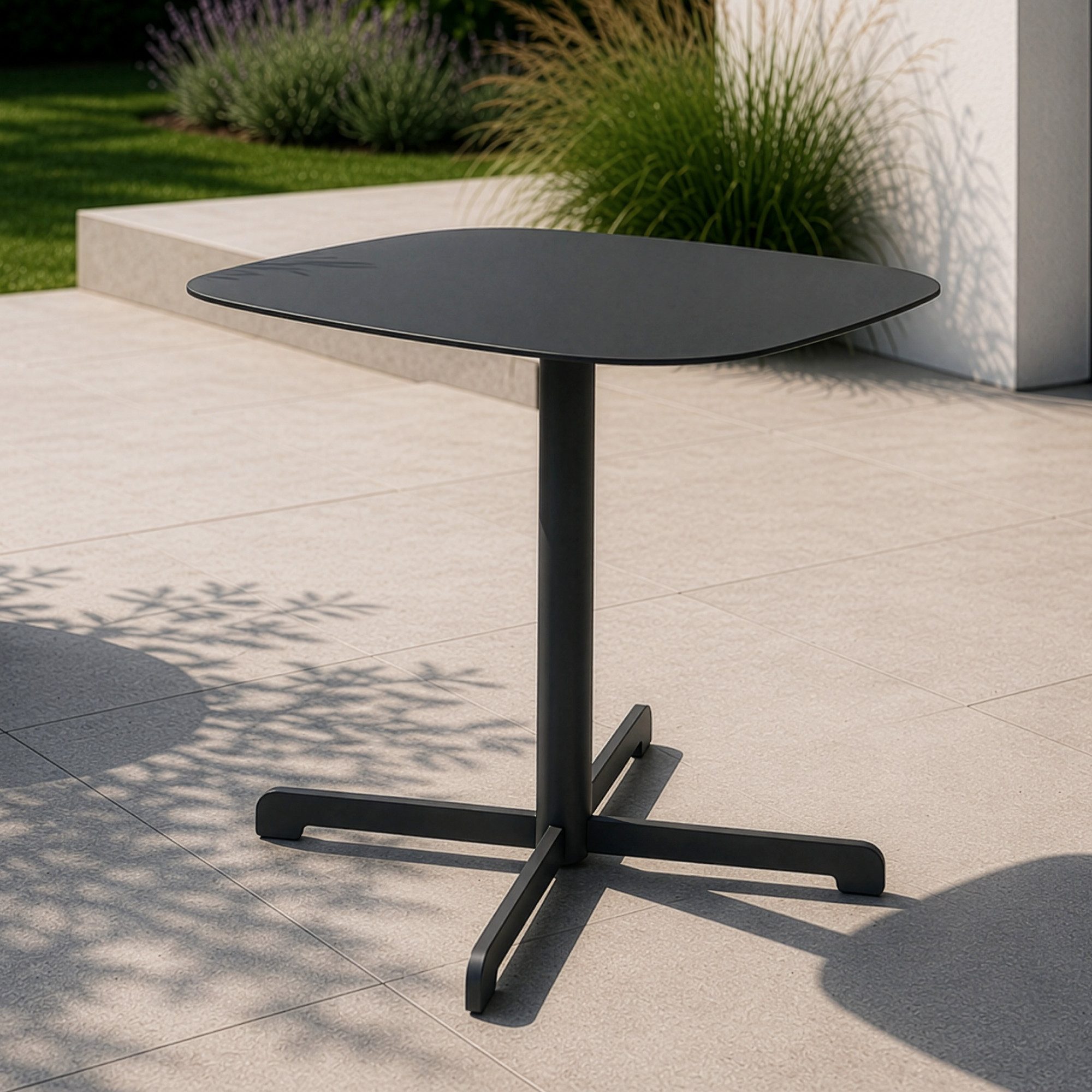 casa.pro Beistelltisch, »Foggia« 43x40x40 cm indoor outdoor quadratisch Stahl Anthrazitgrau